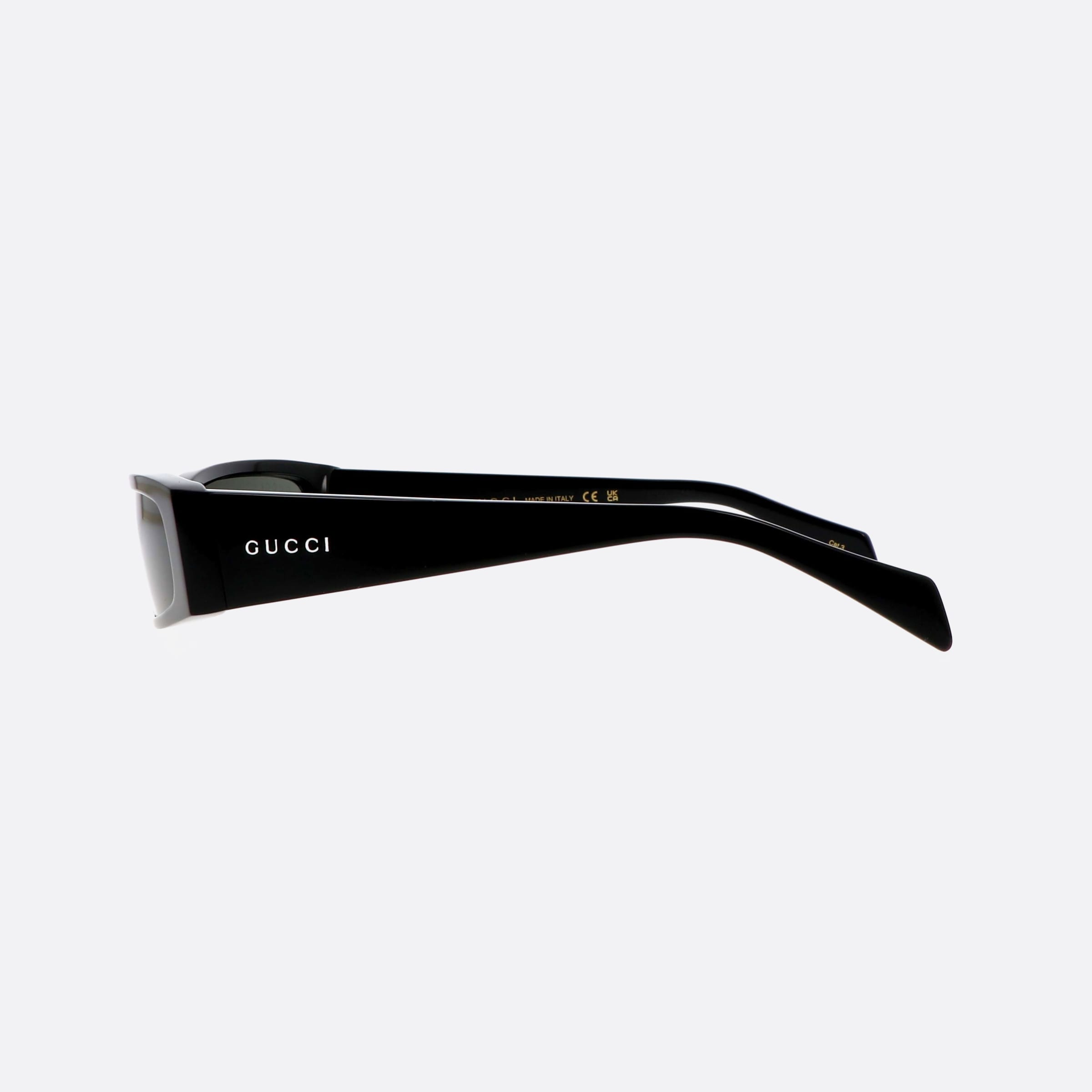 Gucci 58mm Black Rectangle Man Sunglasses - Detail View