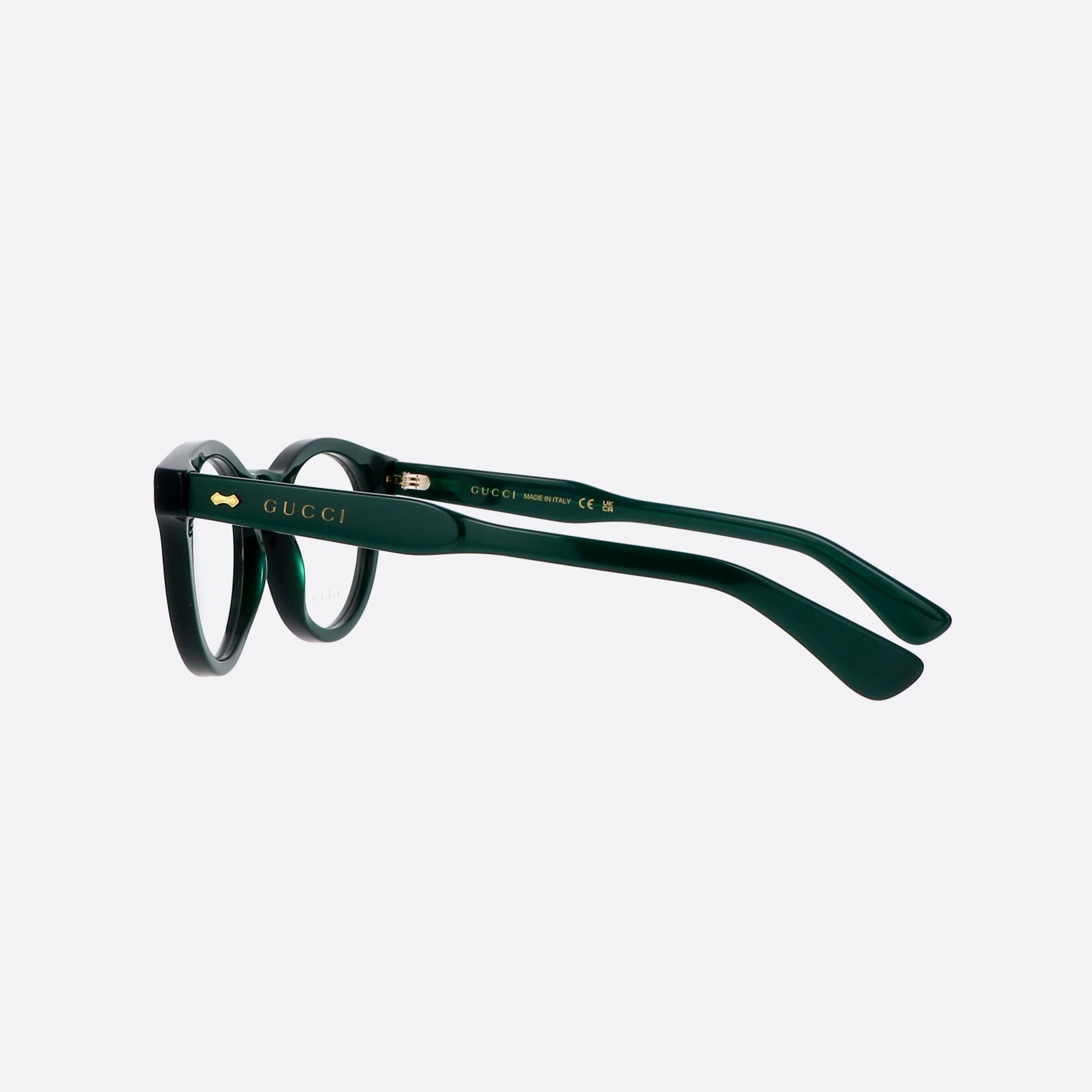 Gucci 48mm Gucci Logo Gg12660 Deb Green Round Man Eyeglasses - Detail View