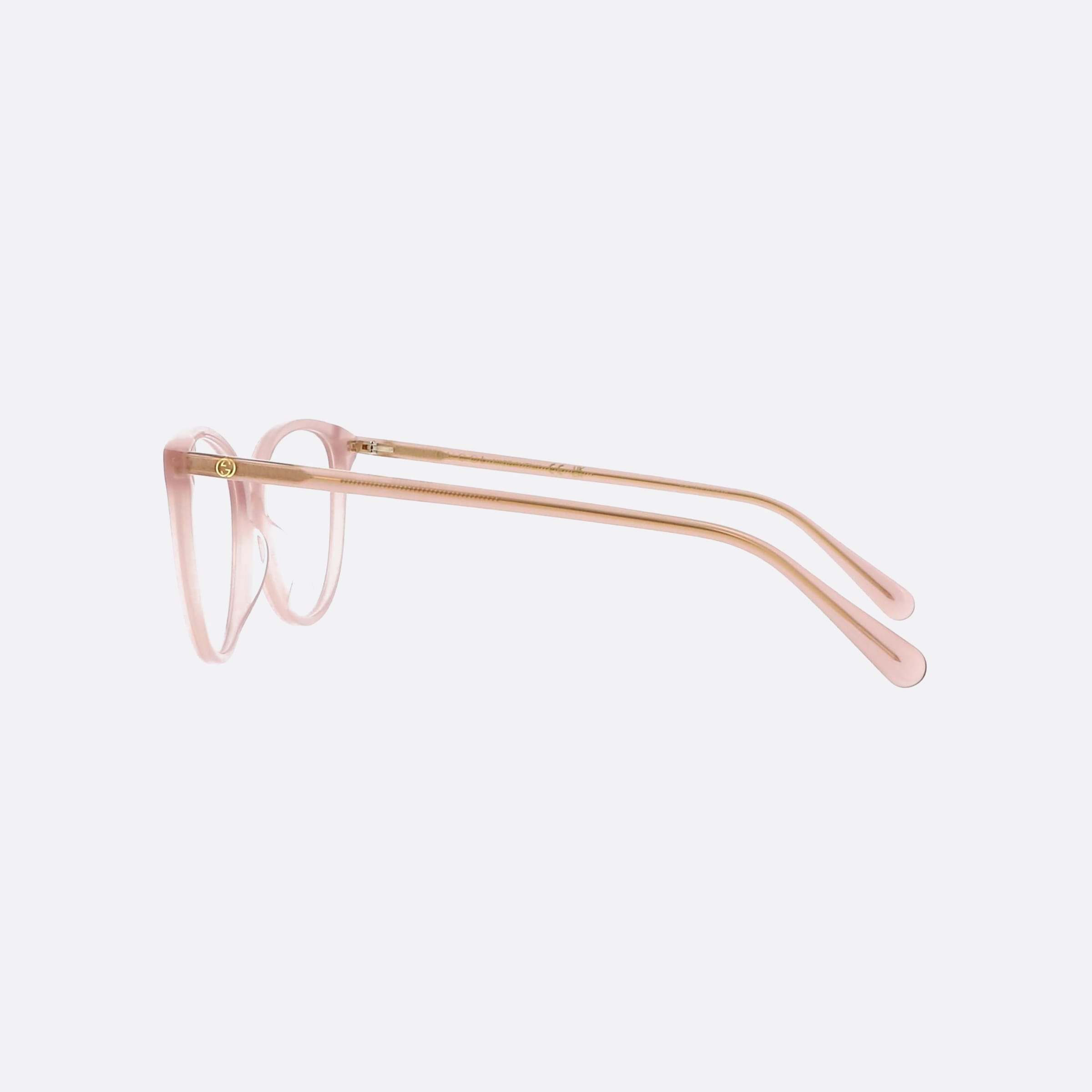 Gucci 54mm Gucci Logo Pink Cat Eye Woman Eyeglasses - Detail View