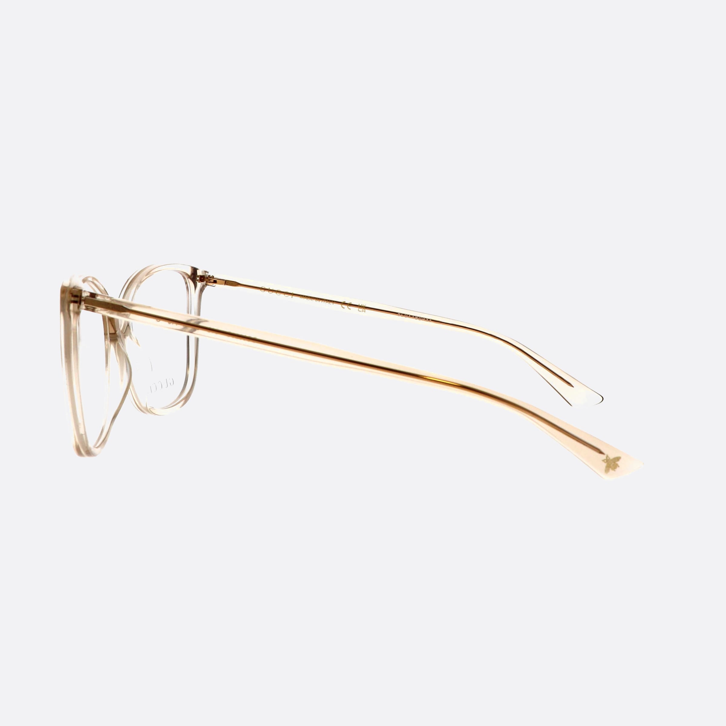 Gucci 53mm Lettering Yellow Butterfly Woman Eyeglasses - Detail View