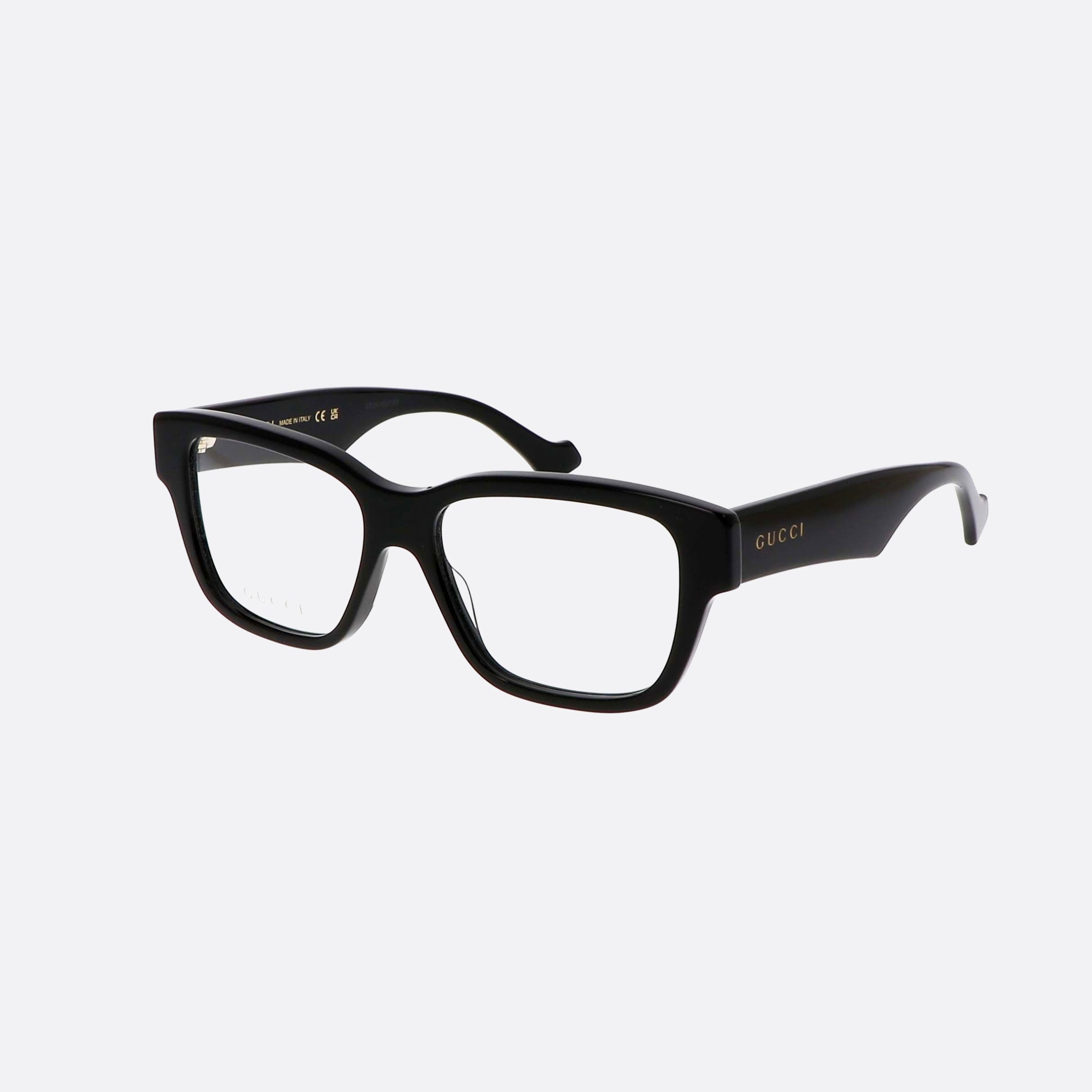 Gucci 55mm Lettering Black Square Man Eyeglasses - Main View