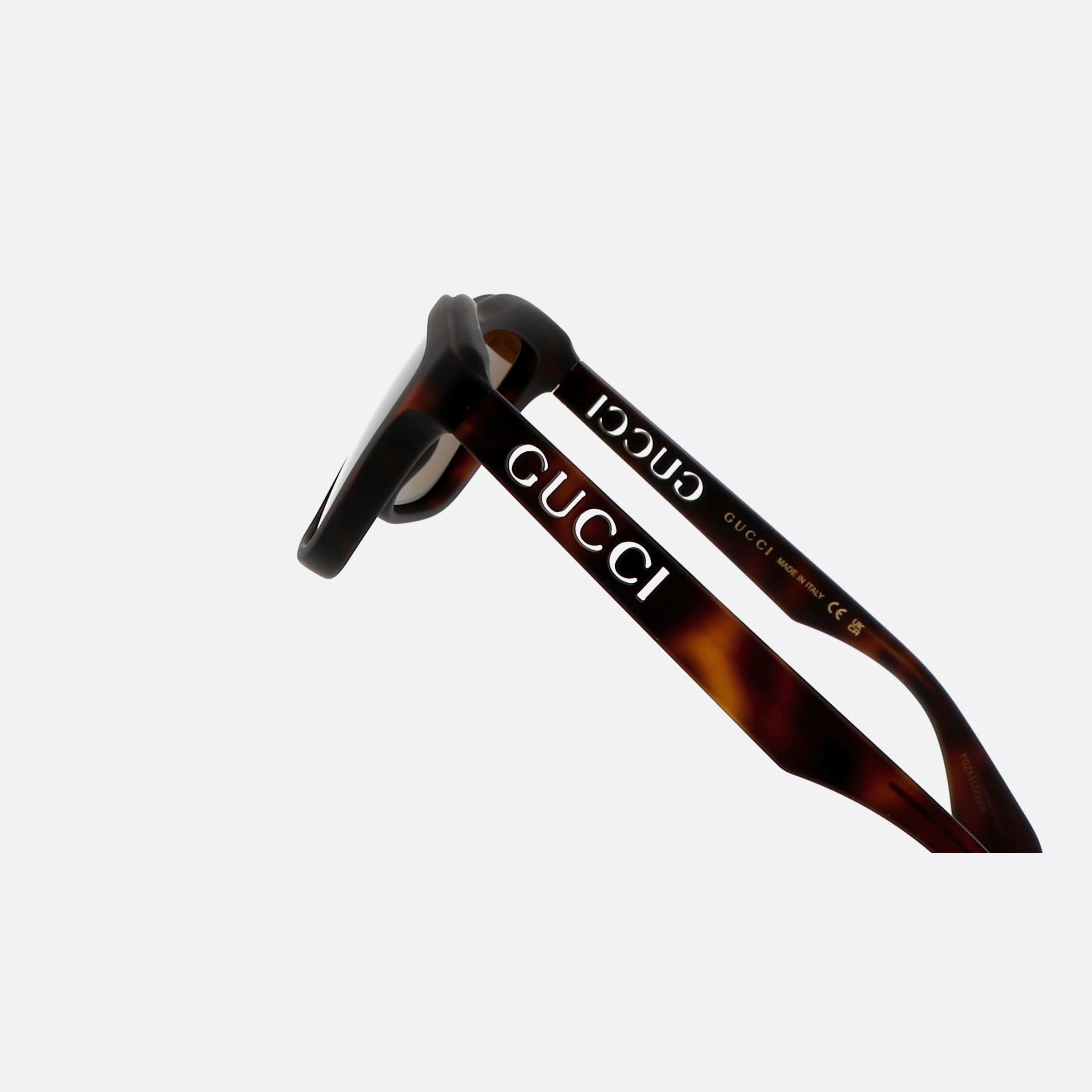 Gucci 55mm Lettering Bre Havana Squared Man Sunglasses - Lifestyle Shot