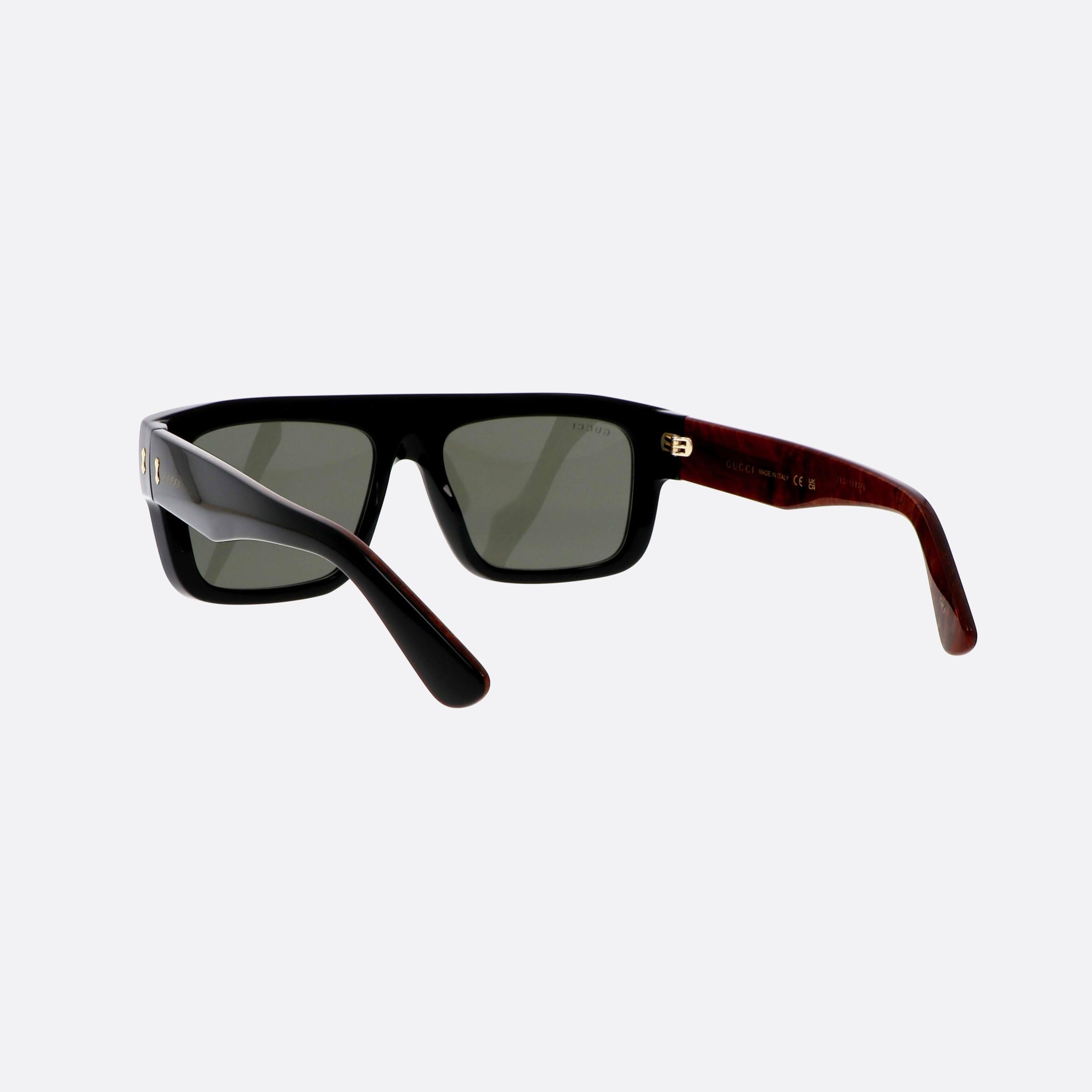 Gucci 55mm Rivets Black Squared Man Sunglasses - Lifestyle Shot