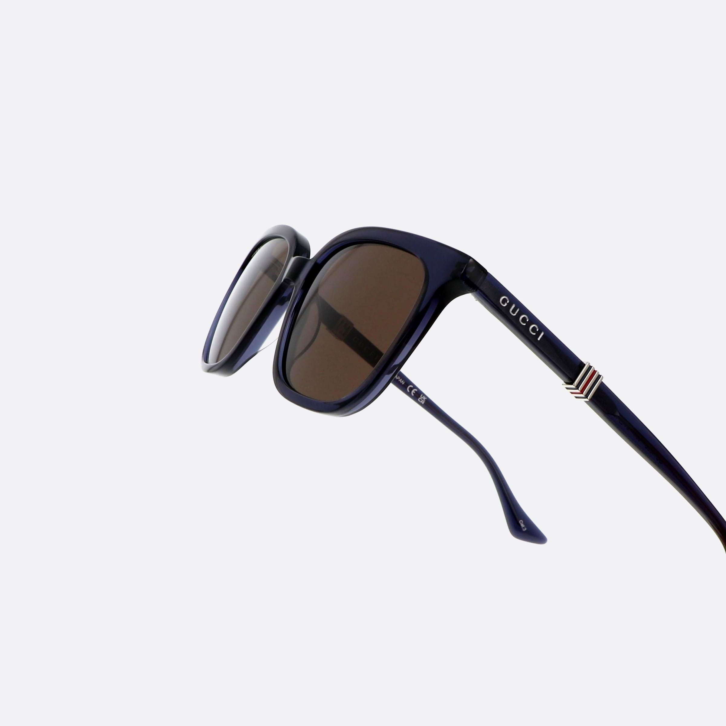 Gucci 54mm Web Blb Blue Squared Man Sunglasses - Lifestyle Shot