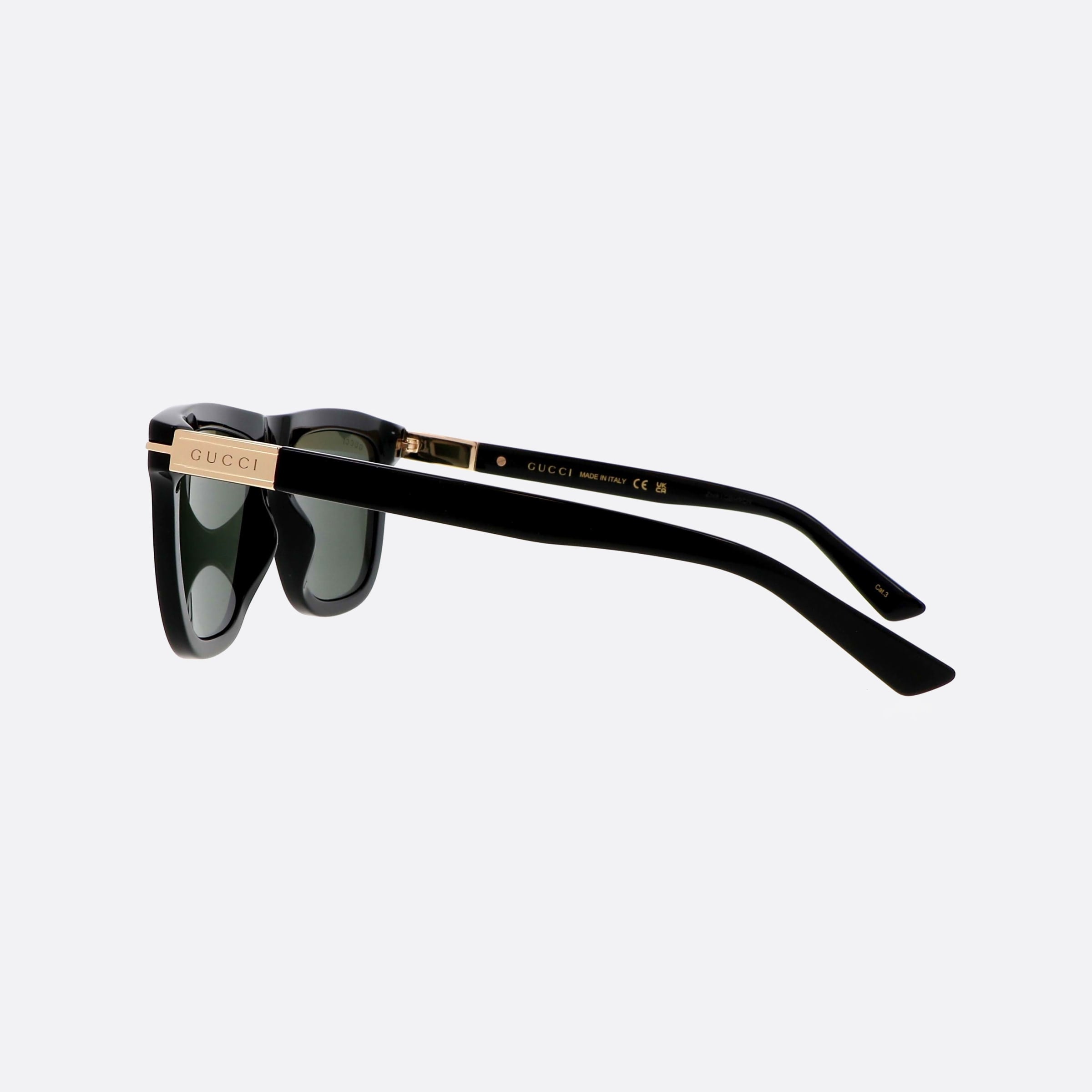 Gucci 54mm Web Black Squared Man Sunglasses - Detail View