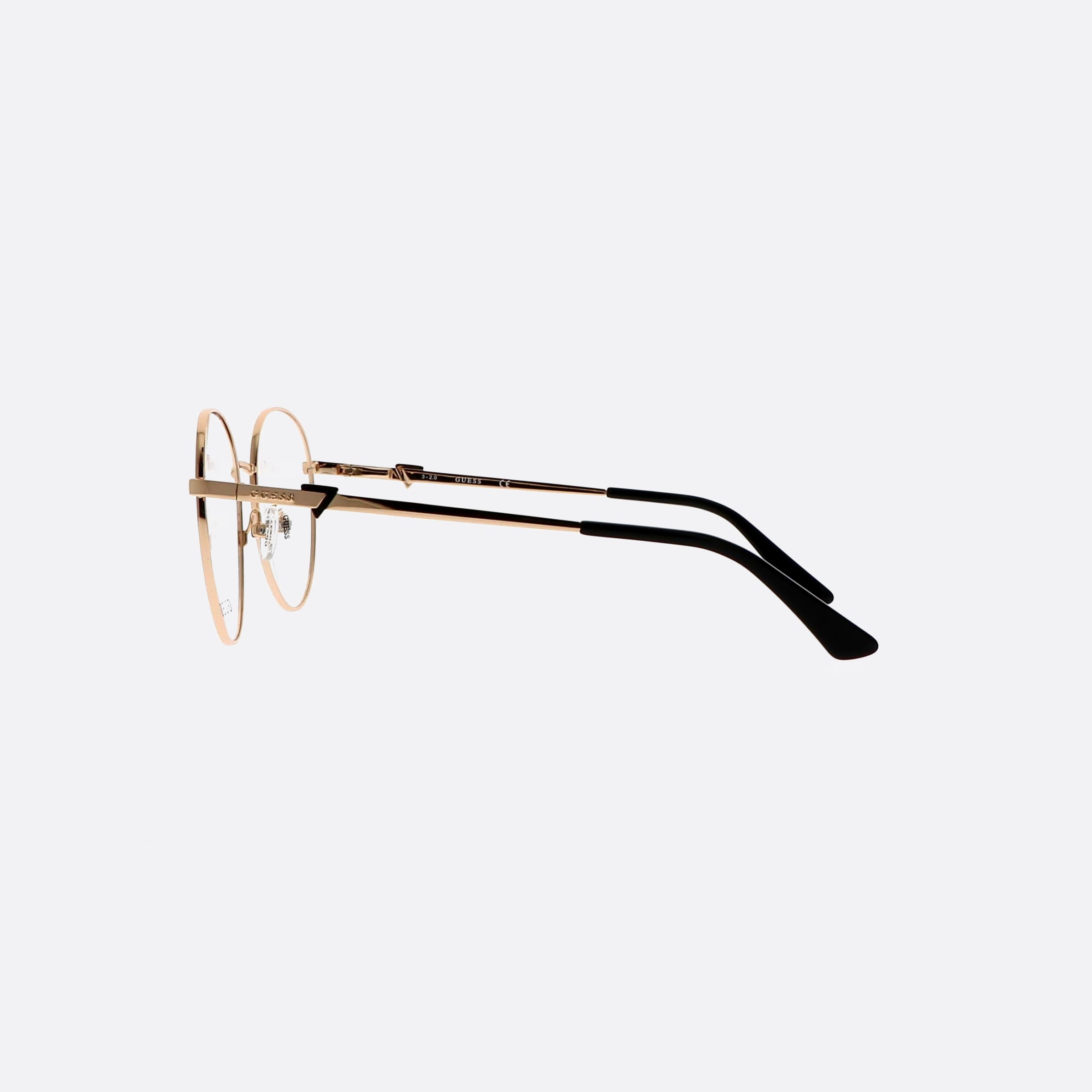 Guess 55mm Gu2812 Gold Round Women Eyeglasses - Detail View