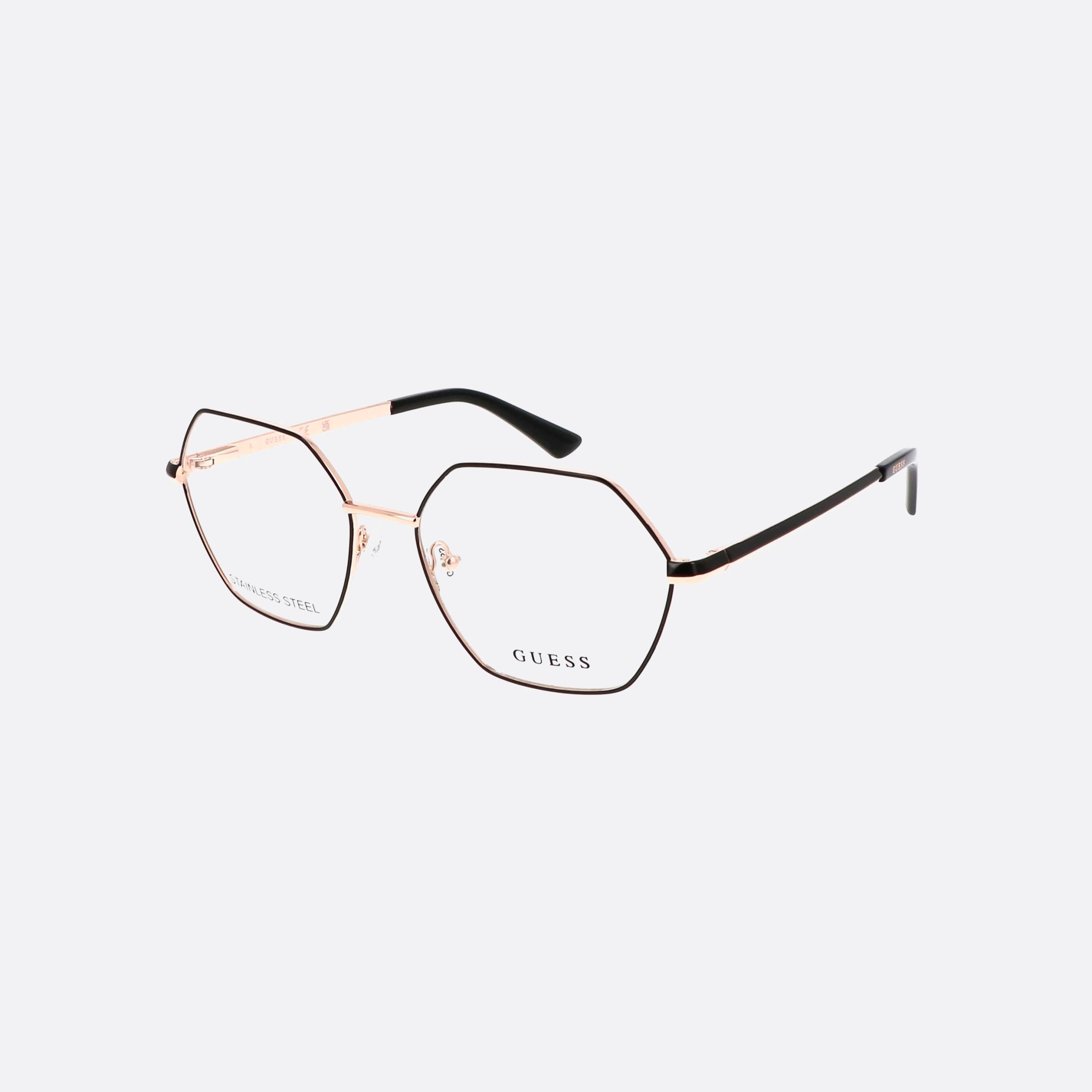 Guess 53mm Gu2869 Black Hexagonal Women Eyeglasses - Main View