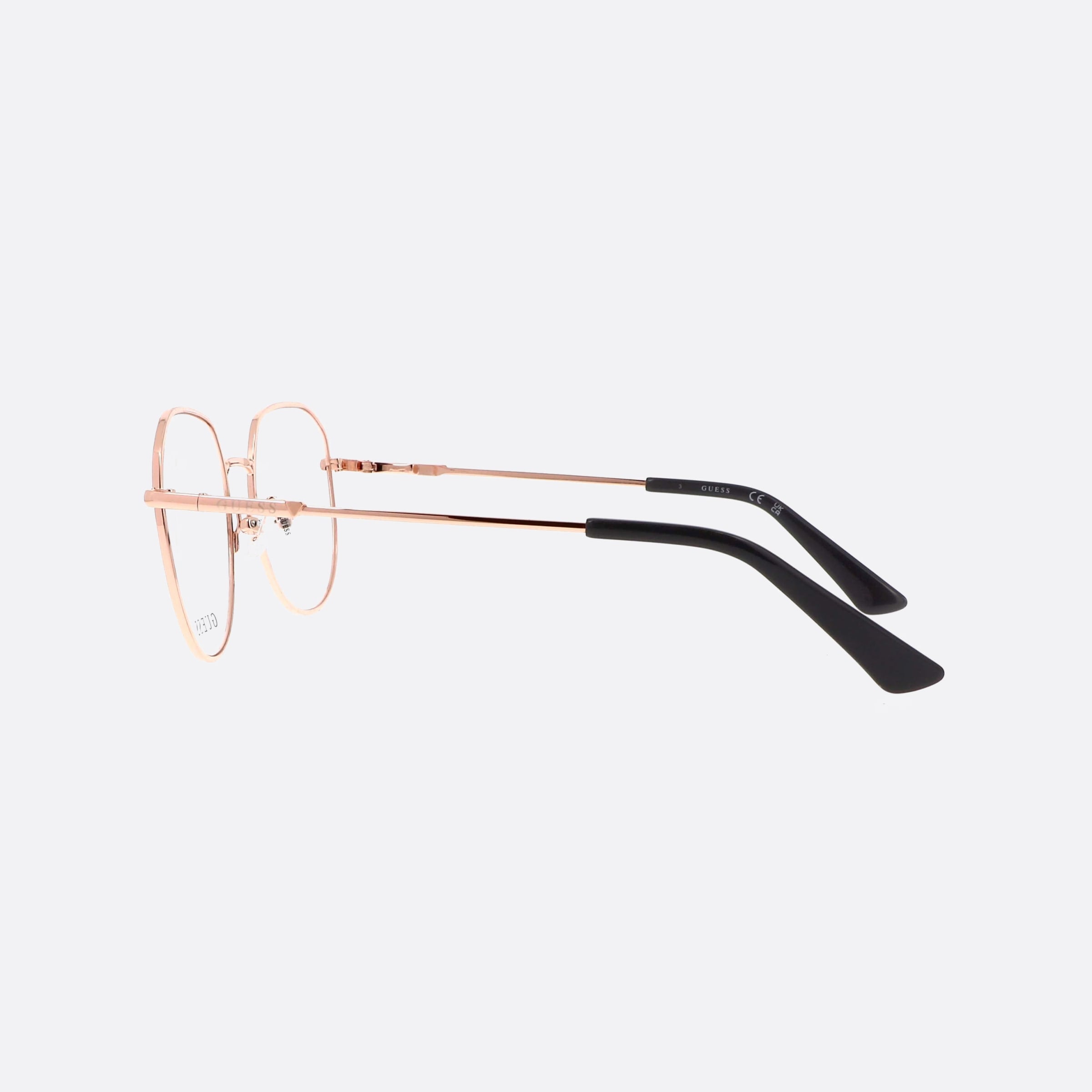Guess 51mm Gu2933 Gold Round Women Eyeglasses - Detail View