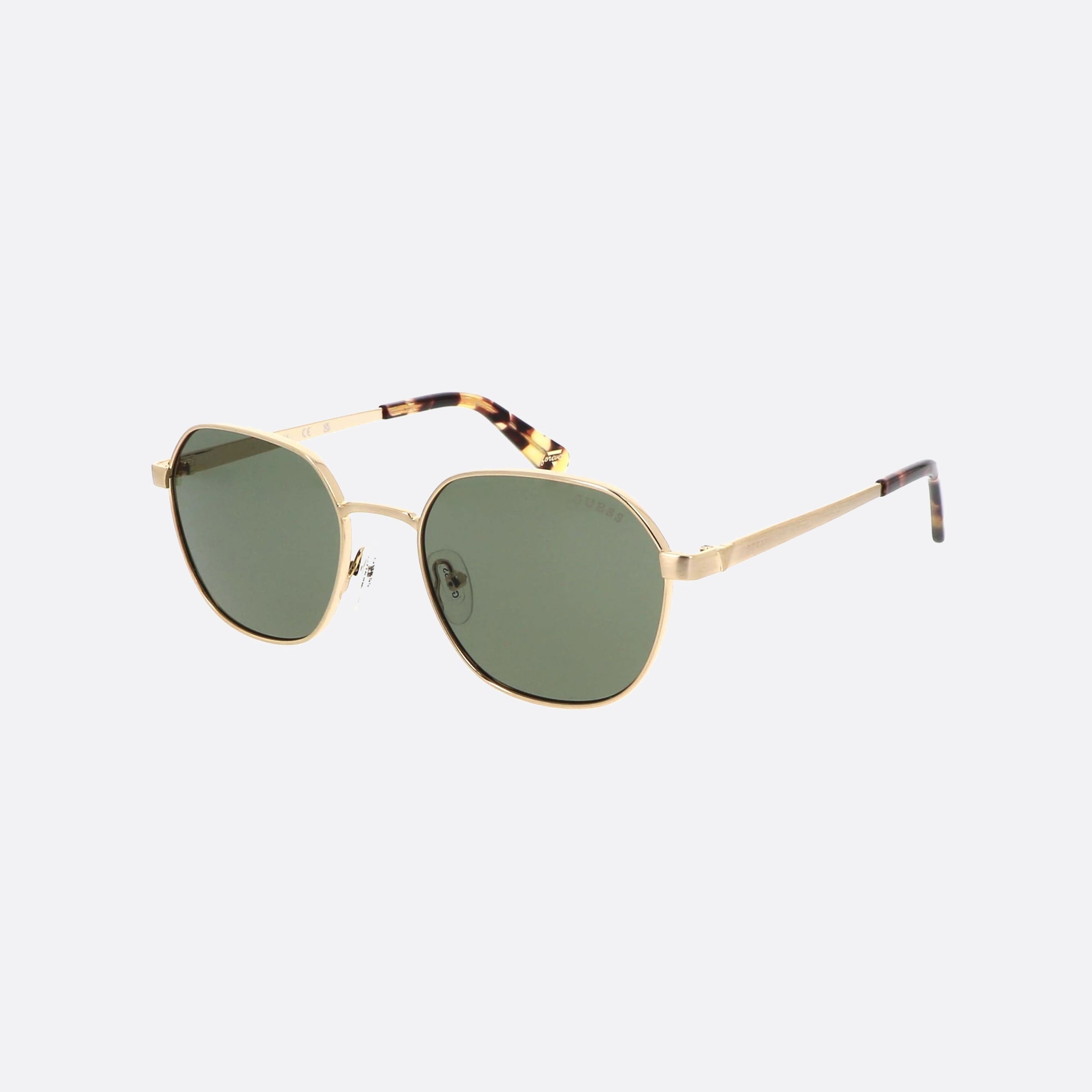 Guess 51mm Gu5215 33n Gold Hexagonal Unisex Sunglasses - Main View