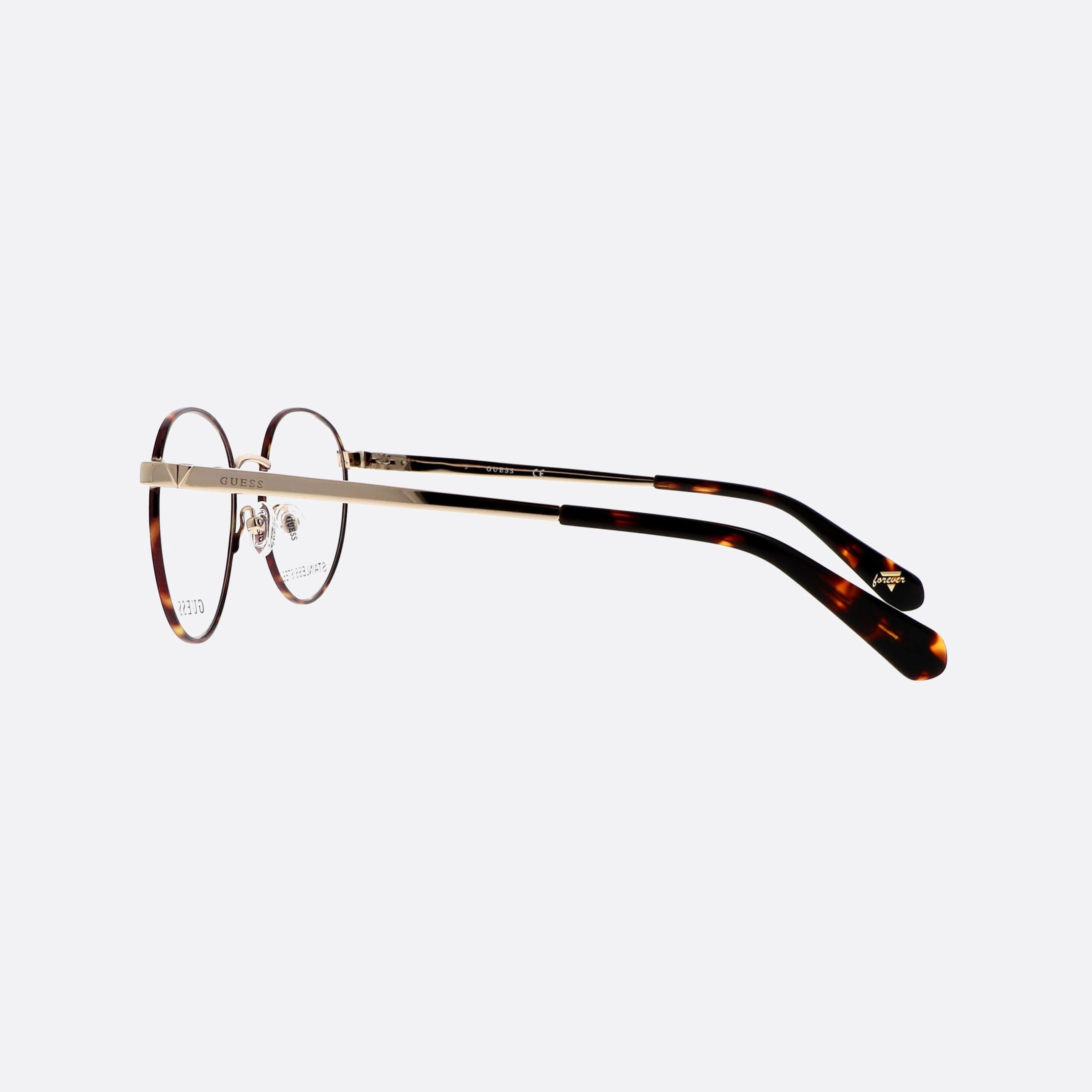 Guess 51mm Gu5221 Tortoise Round Women Eyeglasses - Detail View