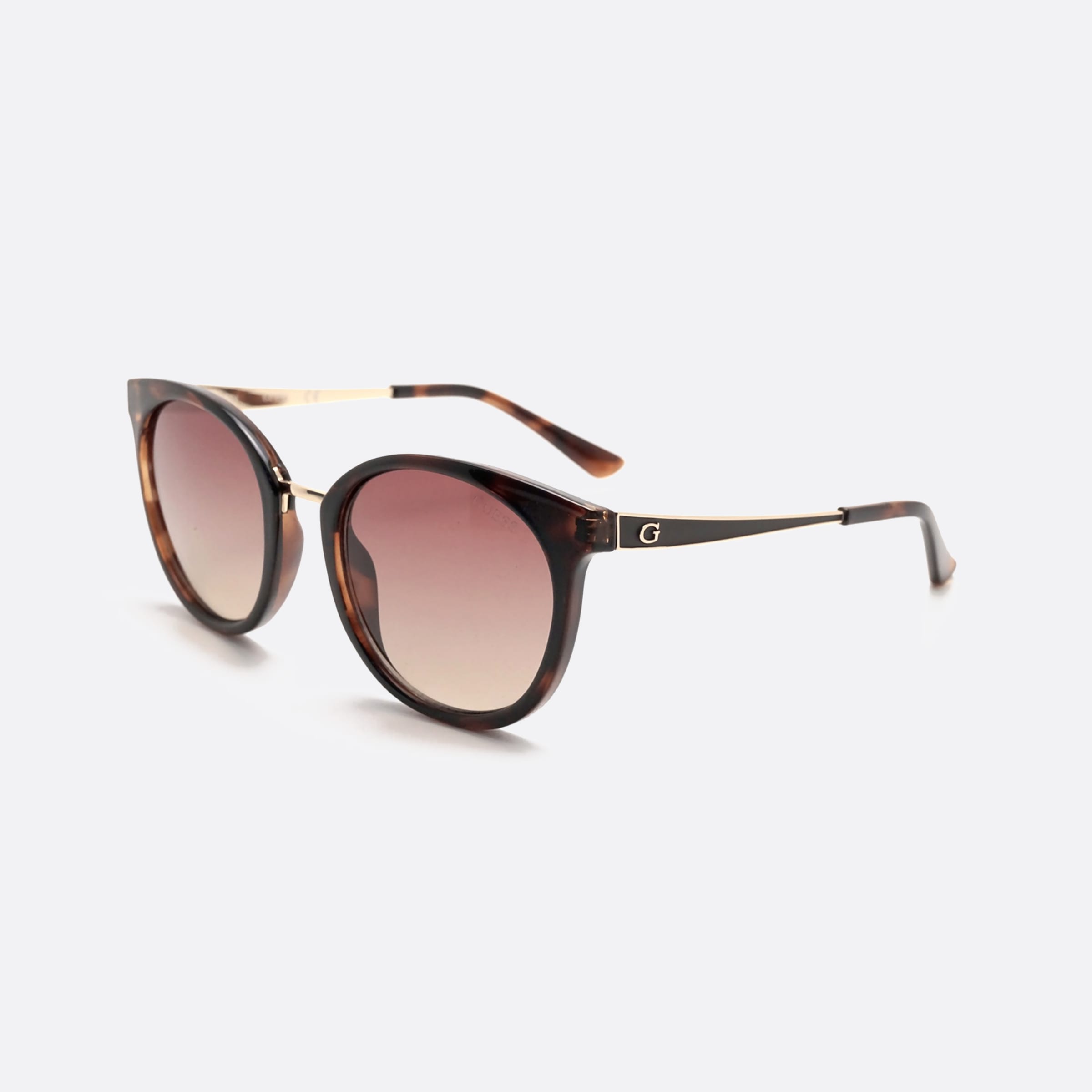 Guess 52mm Gu7459 52f Tortoise Oval Unisex Sunglasses - Main View