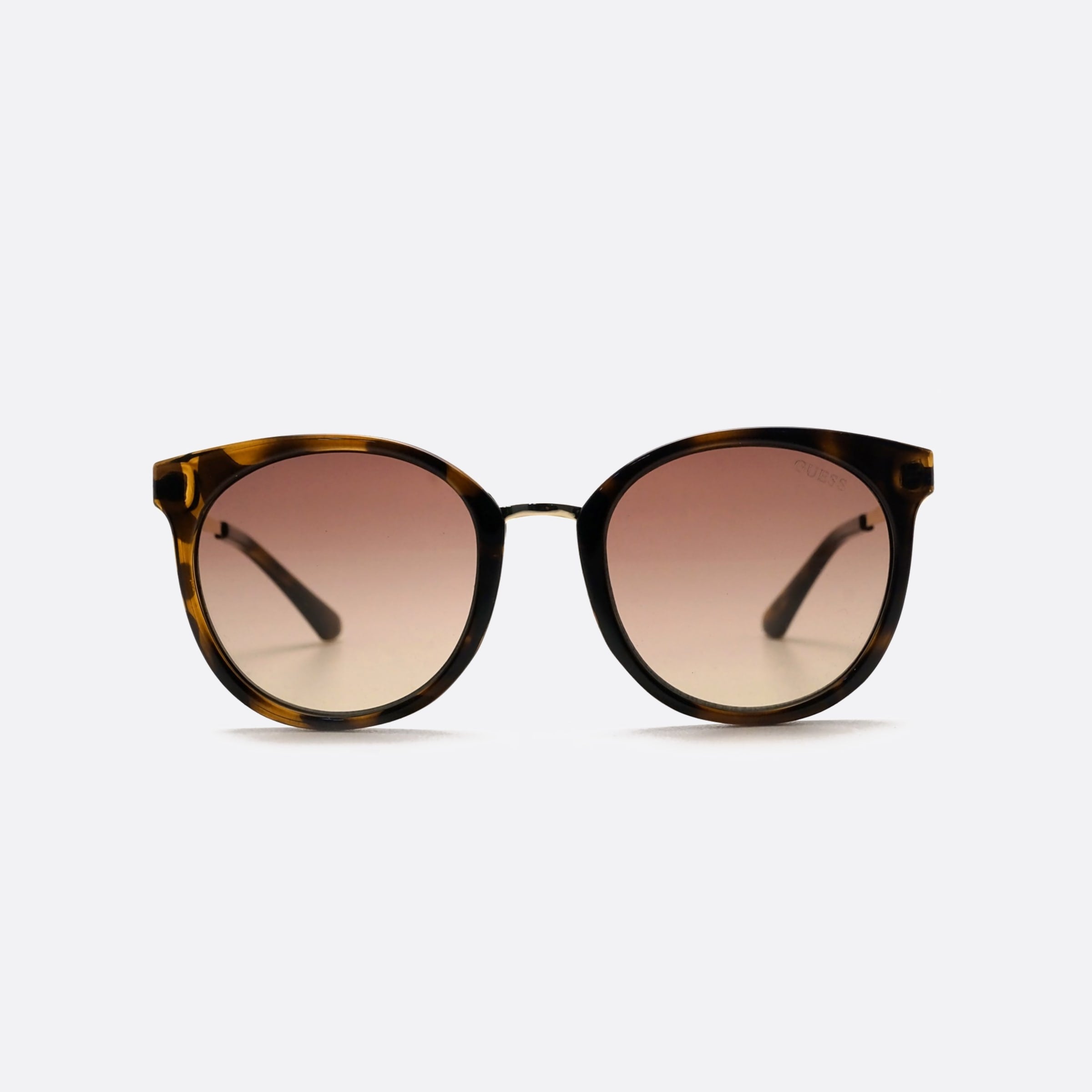 Guess 52mm Gu7459 52f Tortoise Oval Unisex Sunglasses - Side View