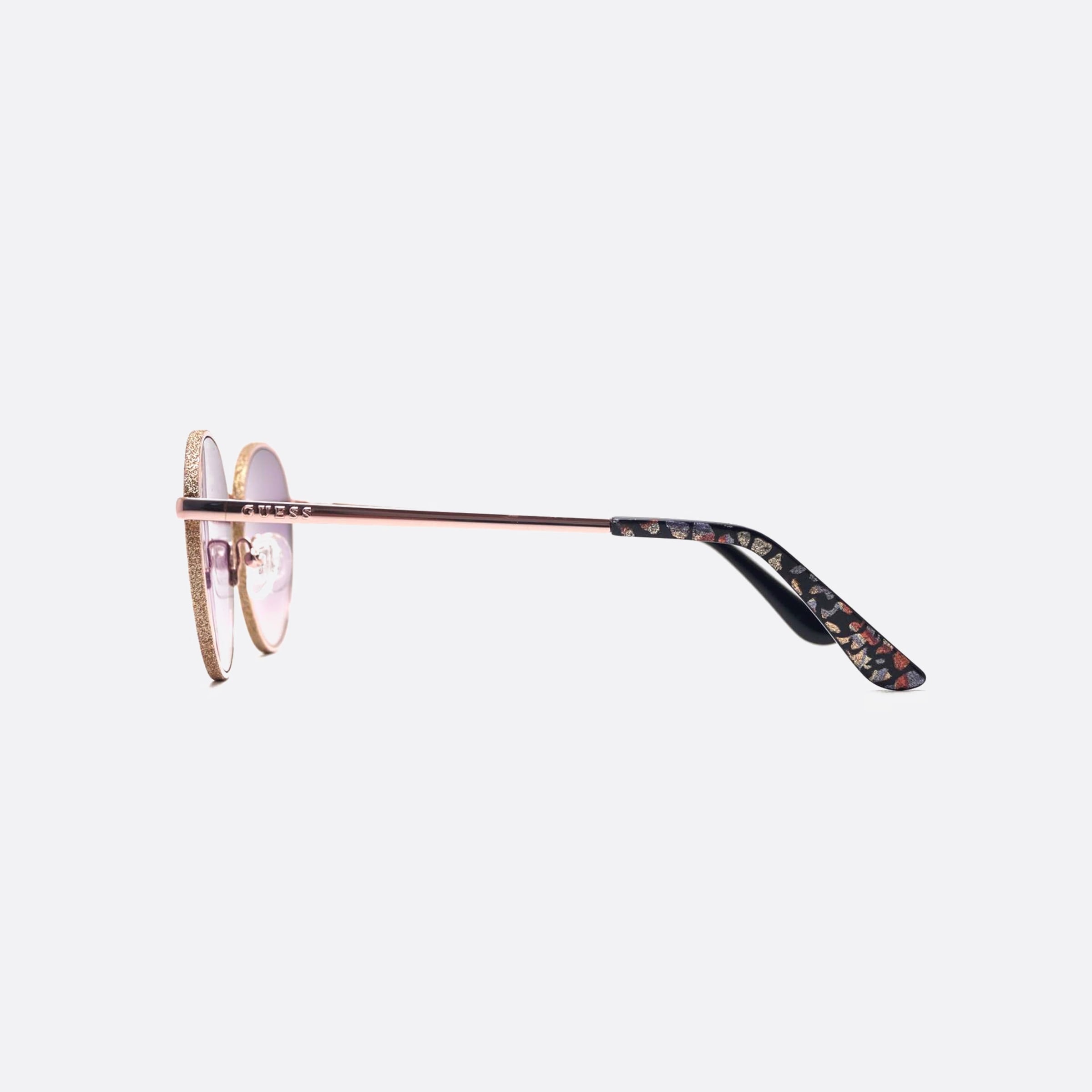 Guess 51mm Gu7556 28u Pink Round Unisex Sunglasses - Detail View