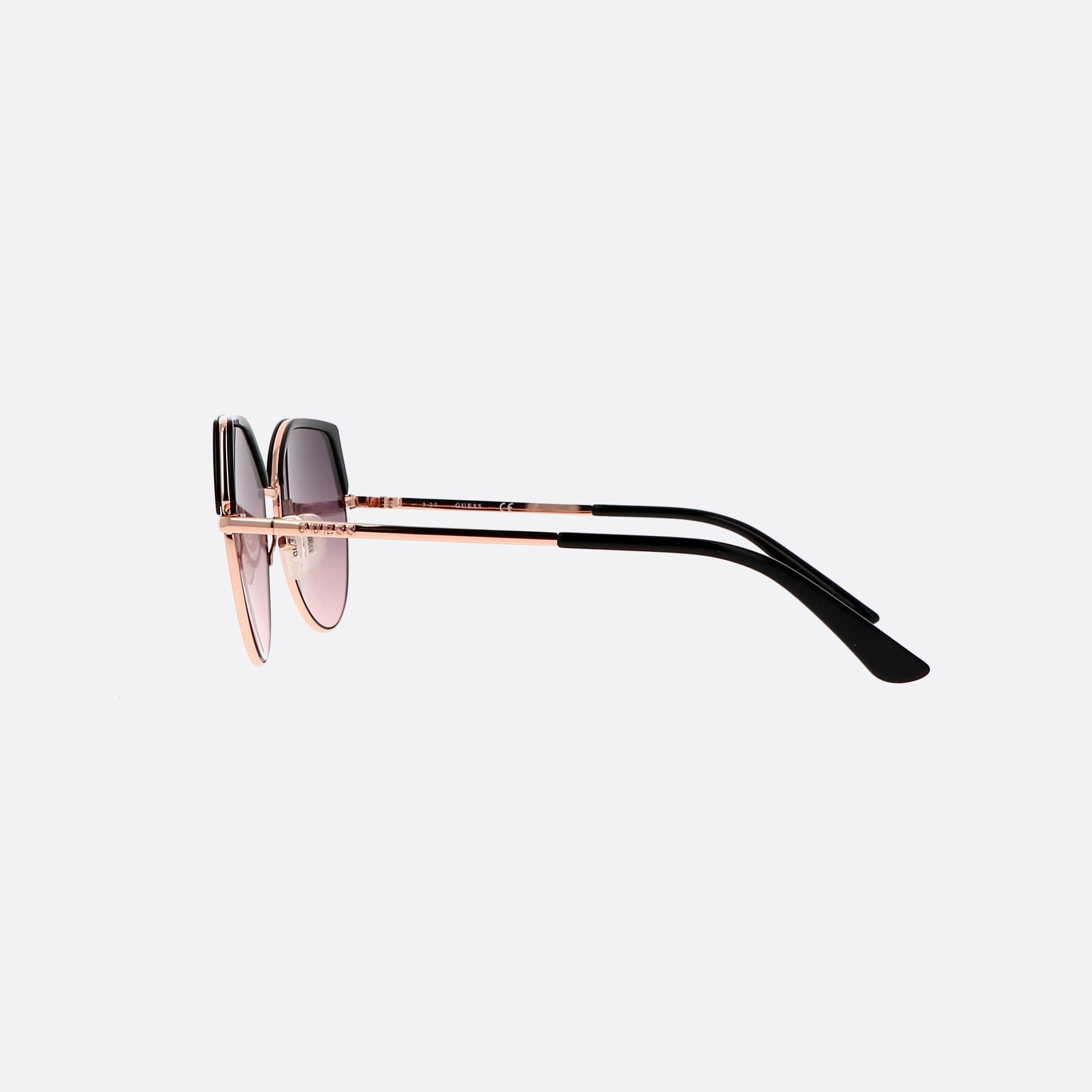 Guess 58mm Gu7736 01u Gold Oval Unisex Sunglasses - Detail View
