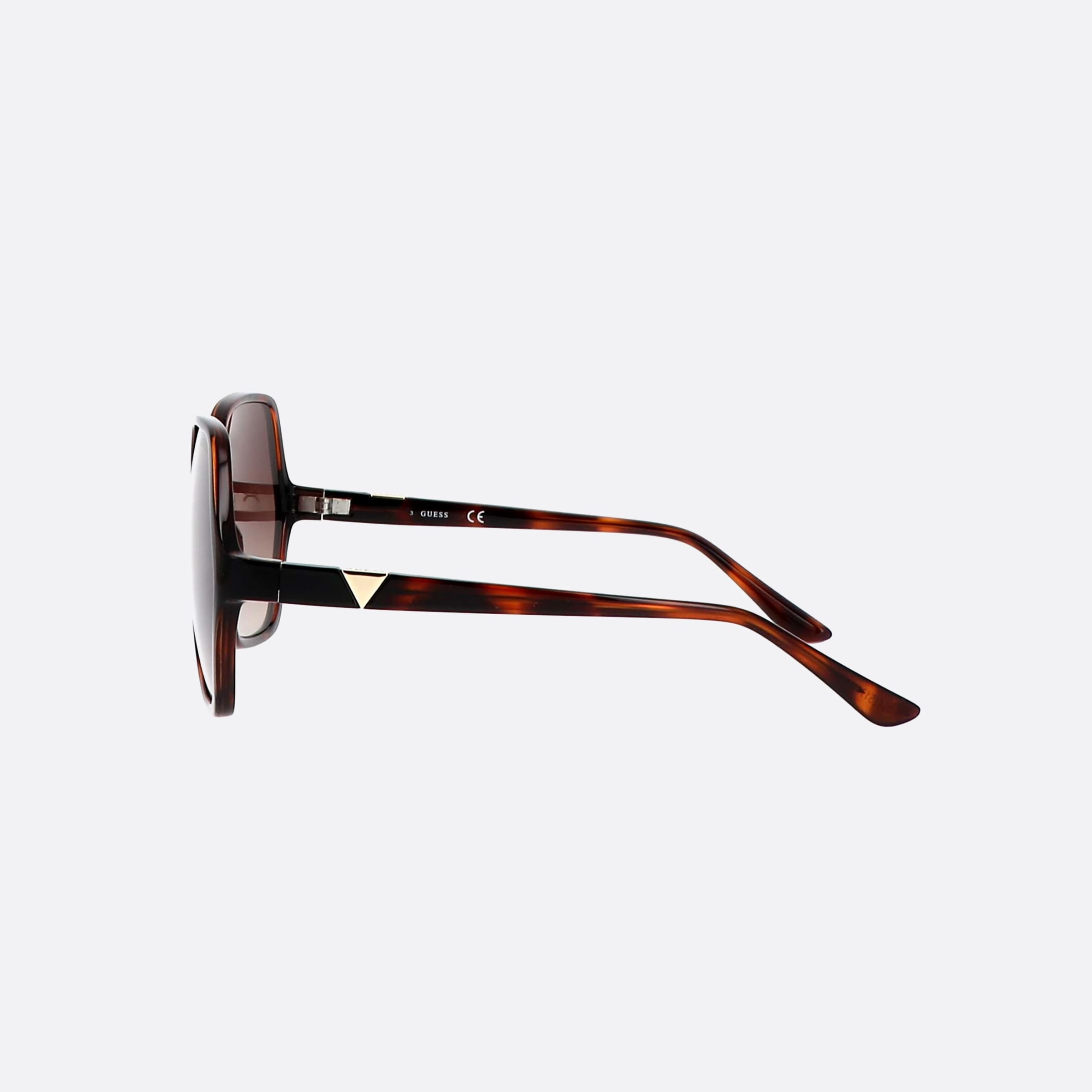 Guess 62mm Gu7747 52f Tortoise Hexagonal Unisex Sunglasses - Detail View