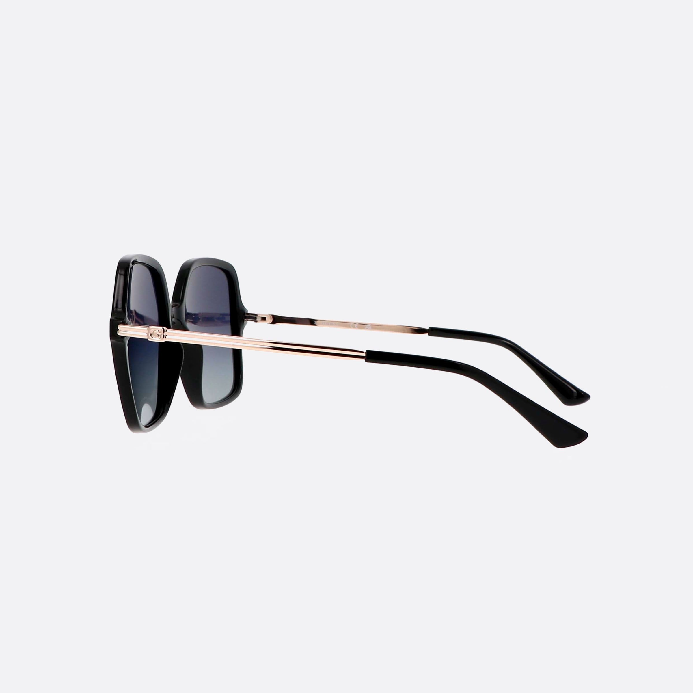 Guess 57mm Gu7845 01d Black Square Polarized Unisex Sunglasses - Detail View