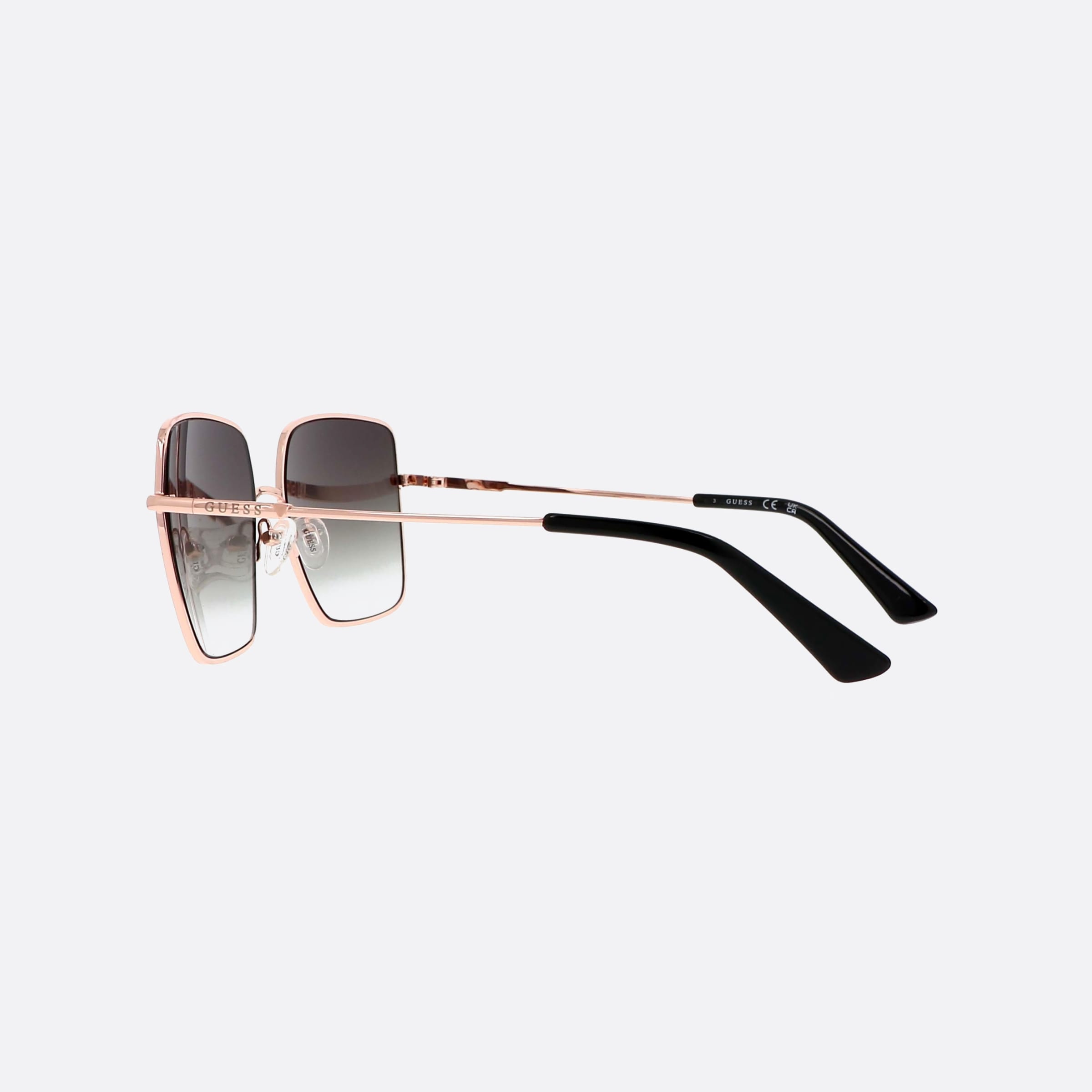 Guess 60mm 28p Gold Square Unisex Sunglasses - Detail View