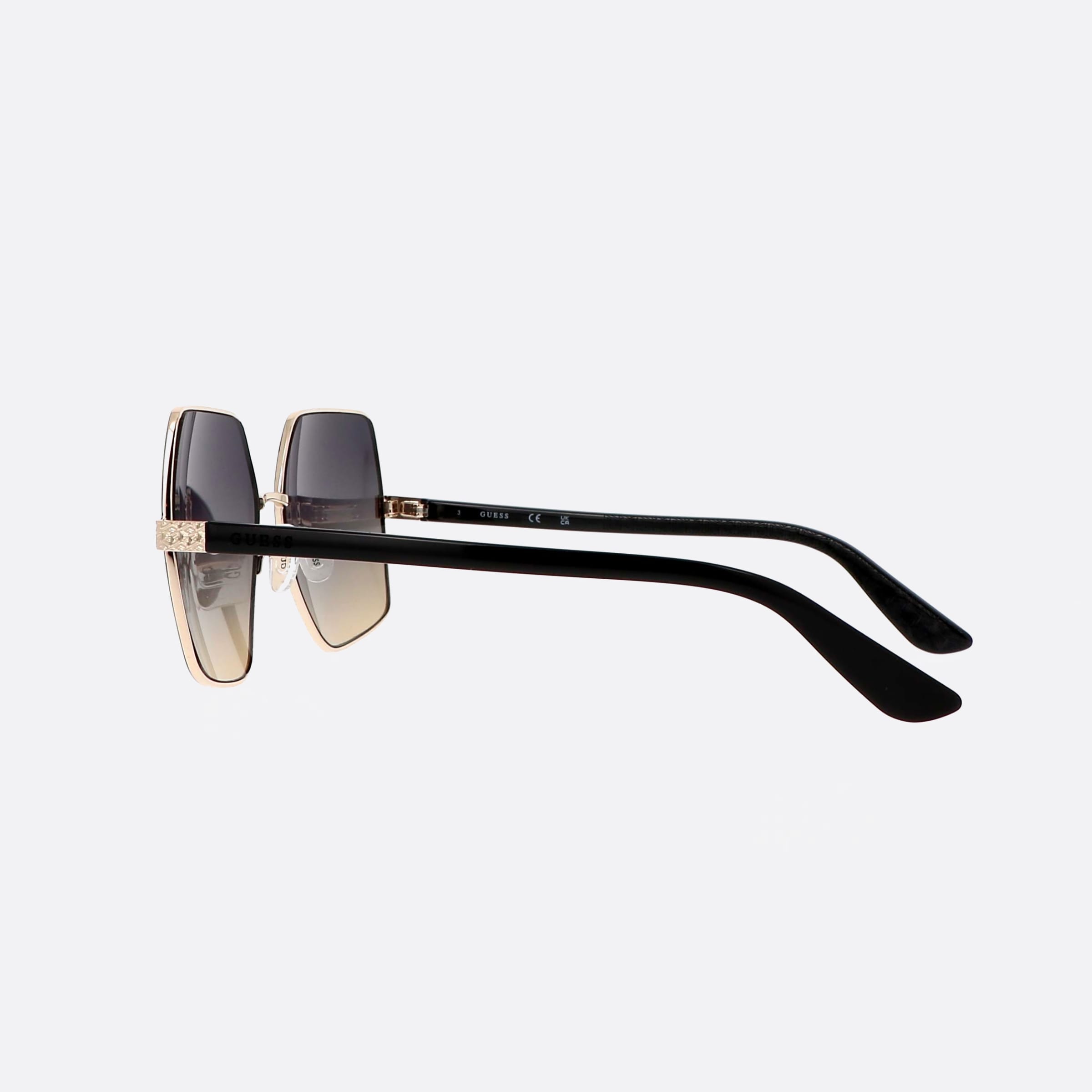 Guess 58mm Gu7881 05b Black Square Unisex Sunglasses - Detail View