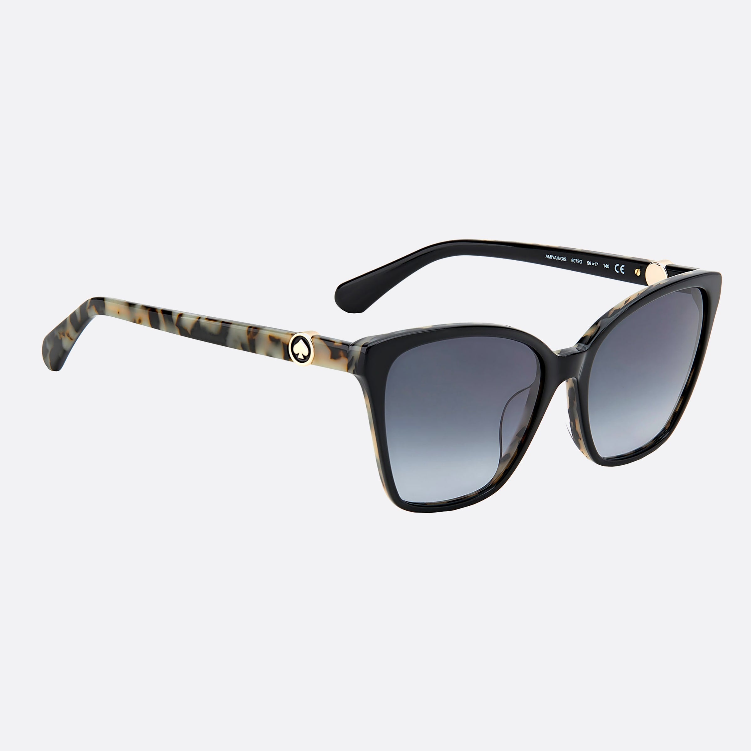 Kate 56mm Spade Amiyah Black Geometric Women Sunglasses - Detail View