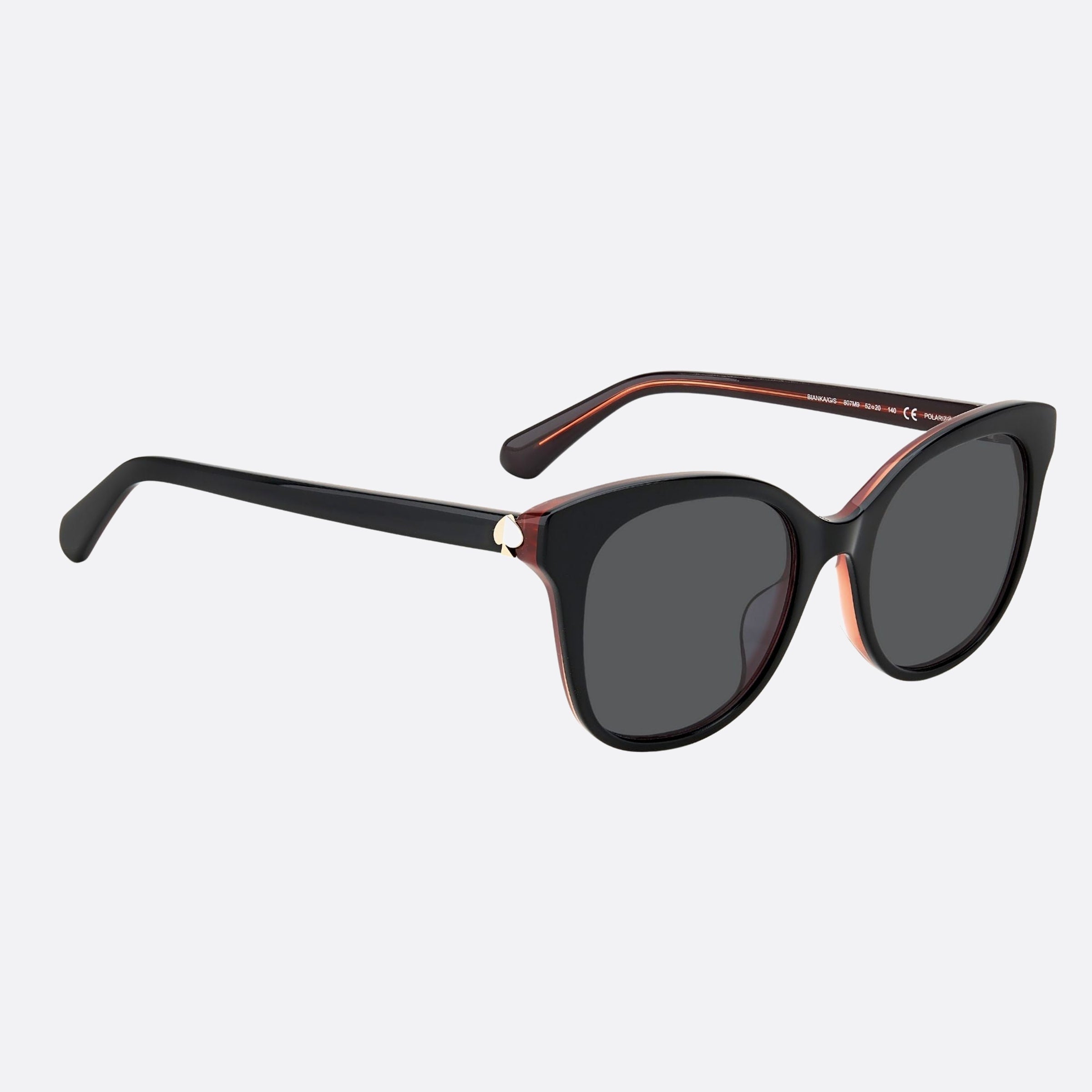 Kate 52mm Spade Bianka Black Geometric Women Sunglasses - Detail View