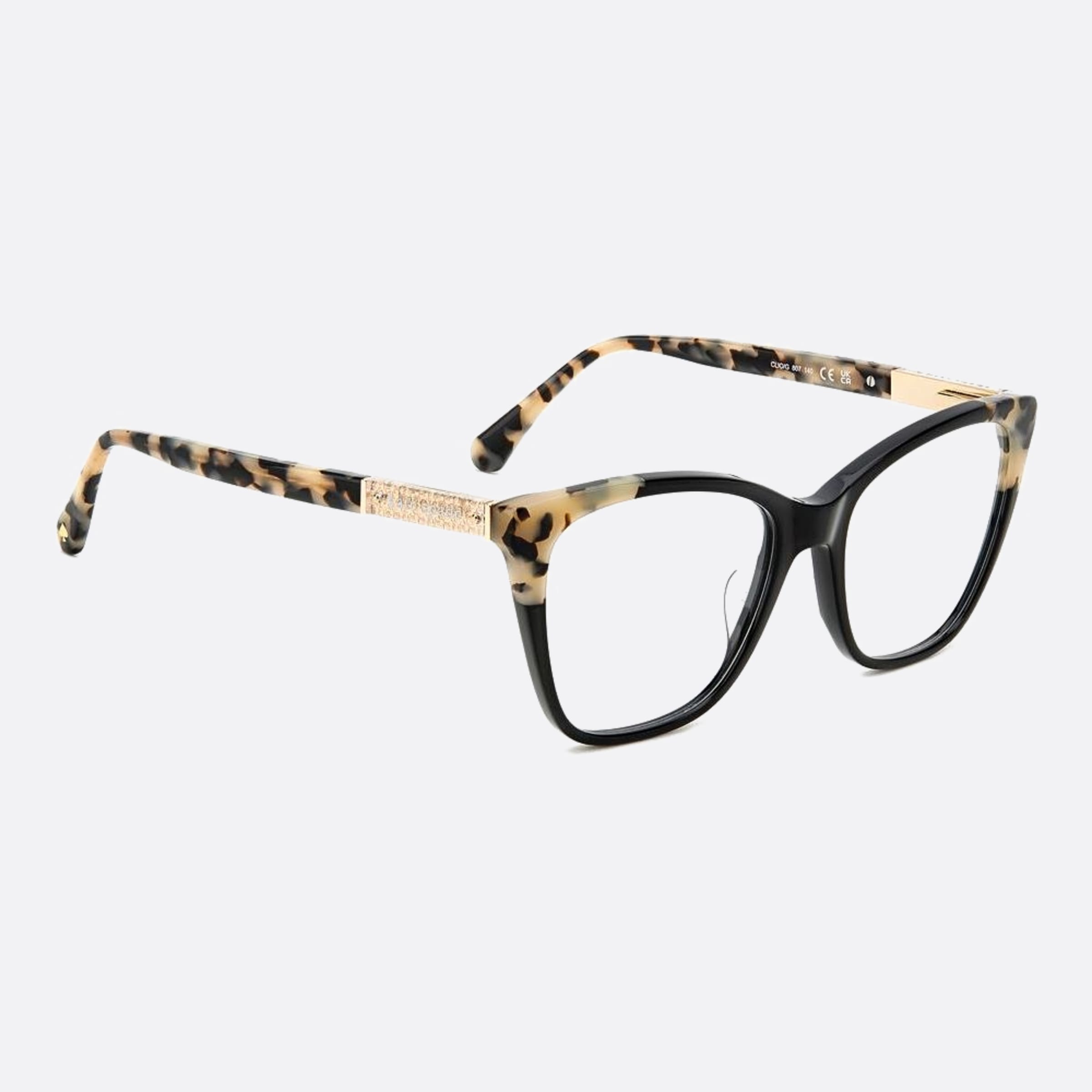 Kate 53mm Spade Clio Black Cat Eye Women Eyeglasses - Detail View