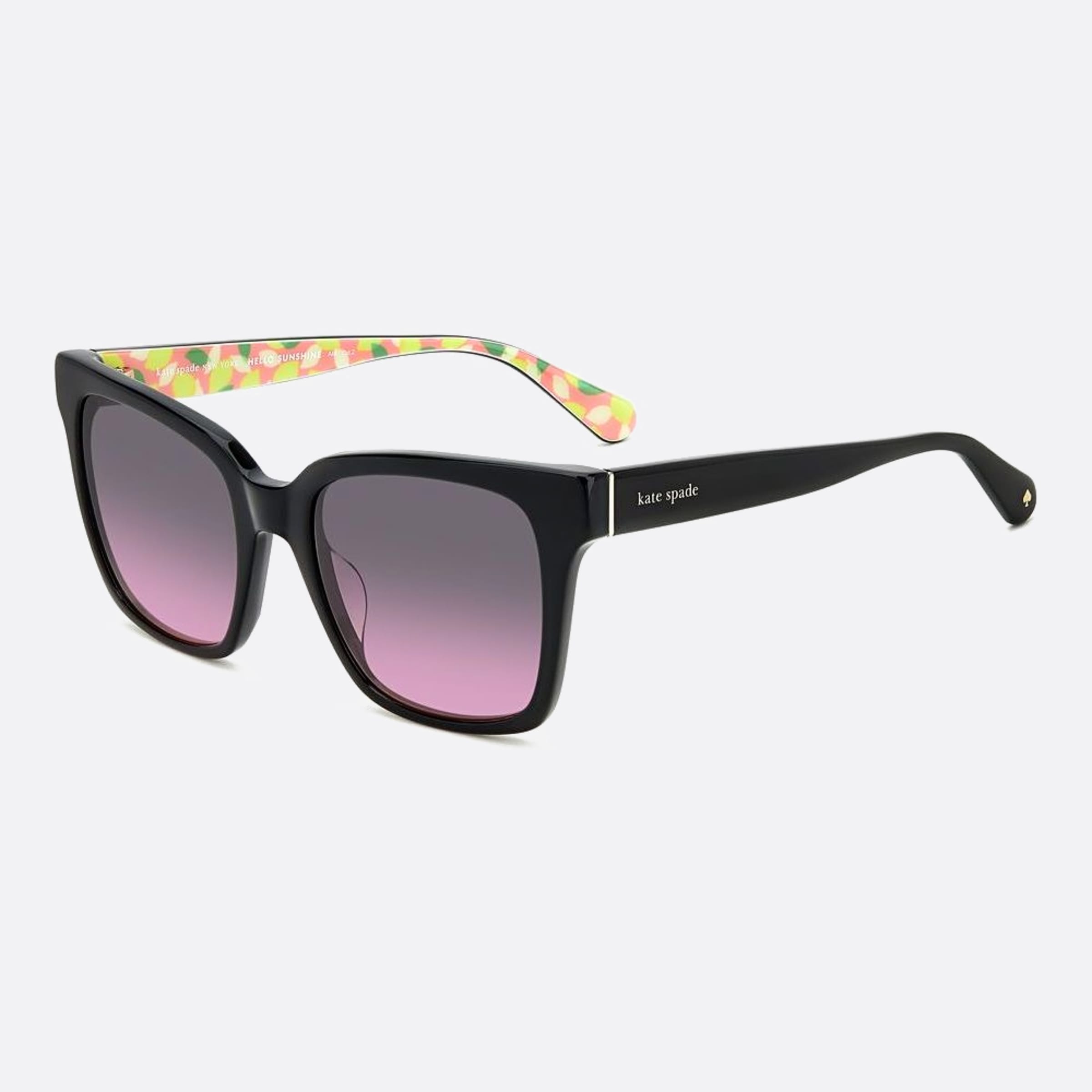 Kate 55mm Spade Harlow Black Geometric Women Sunglasses - Side View