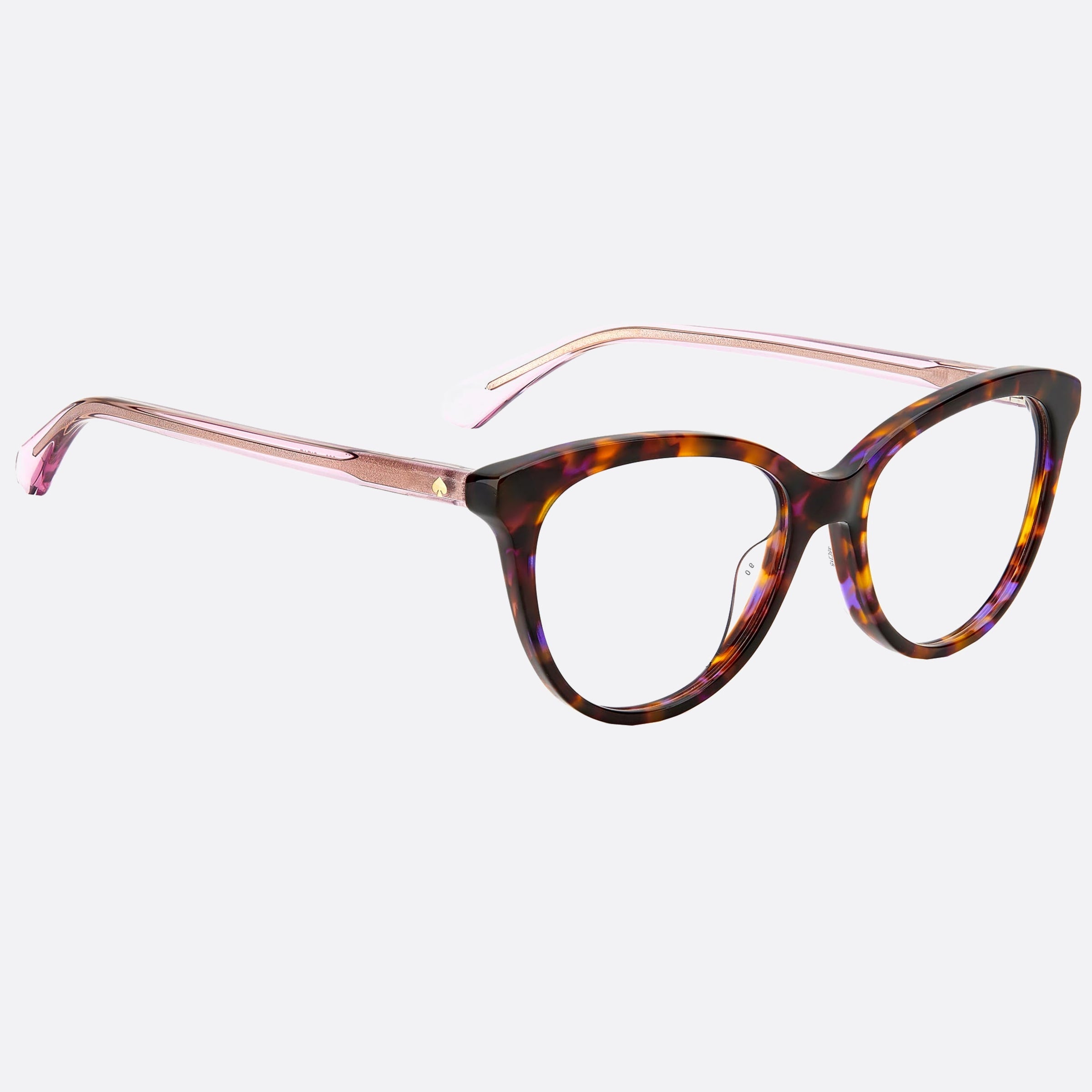Kate 48mm Spade Paris Havana Cat Eye Children Eyeglasses - Detail View