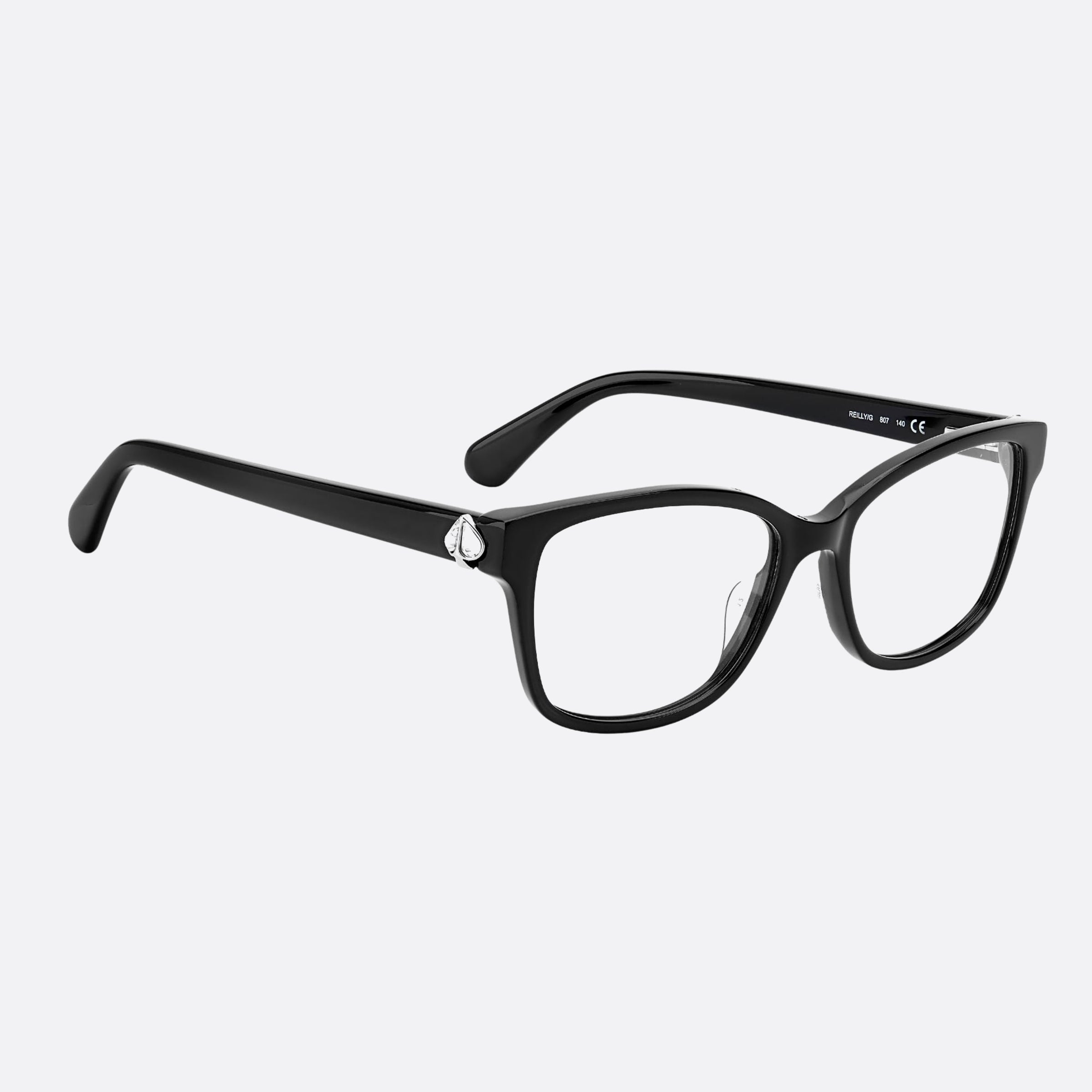 Kate 53mm Spade Reilly Asian Fit Black Squared Women Eyeglasses - Detail View