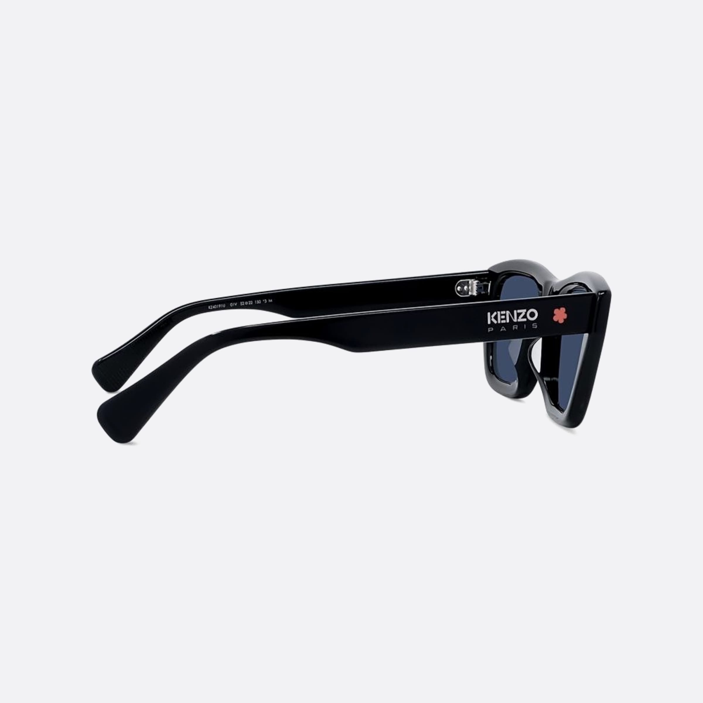 Kenzo 52mm 01v Black Geometric Unisex Sunglasses - Additional Angle