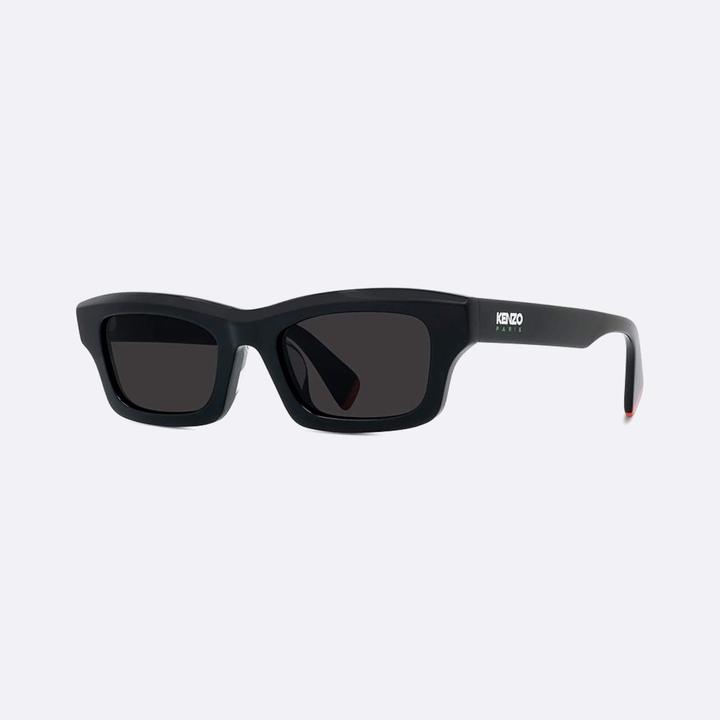 Kenzo 50mm Aka 01a Black Rectangle Unisex Sunglasses - Side View