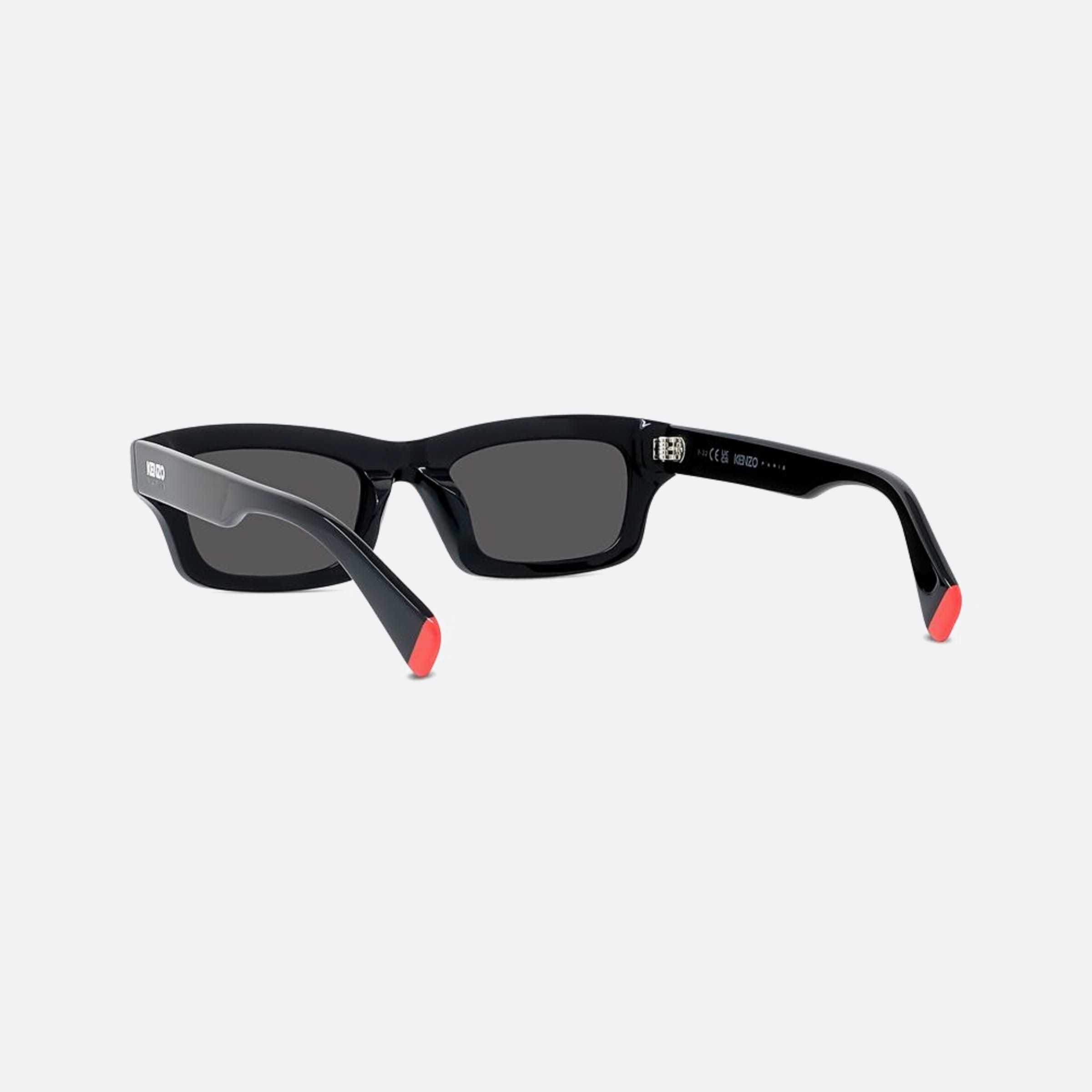 Kenzo 50mm Aka 01a Black Rectangle Unisex Sunglasses - Lifestyle Shot