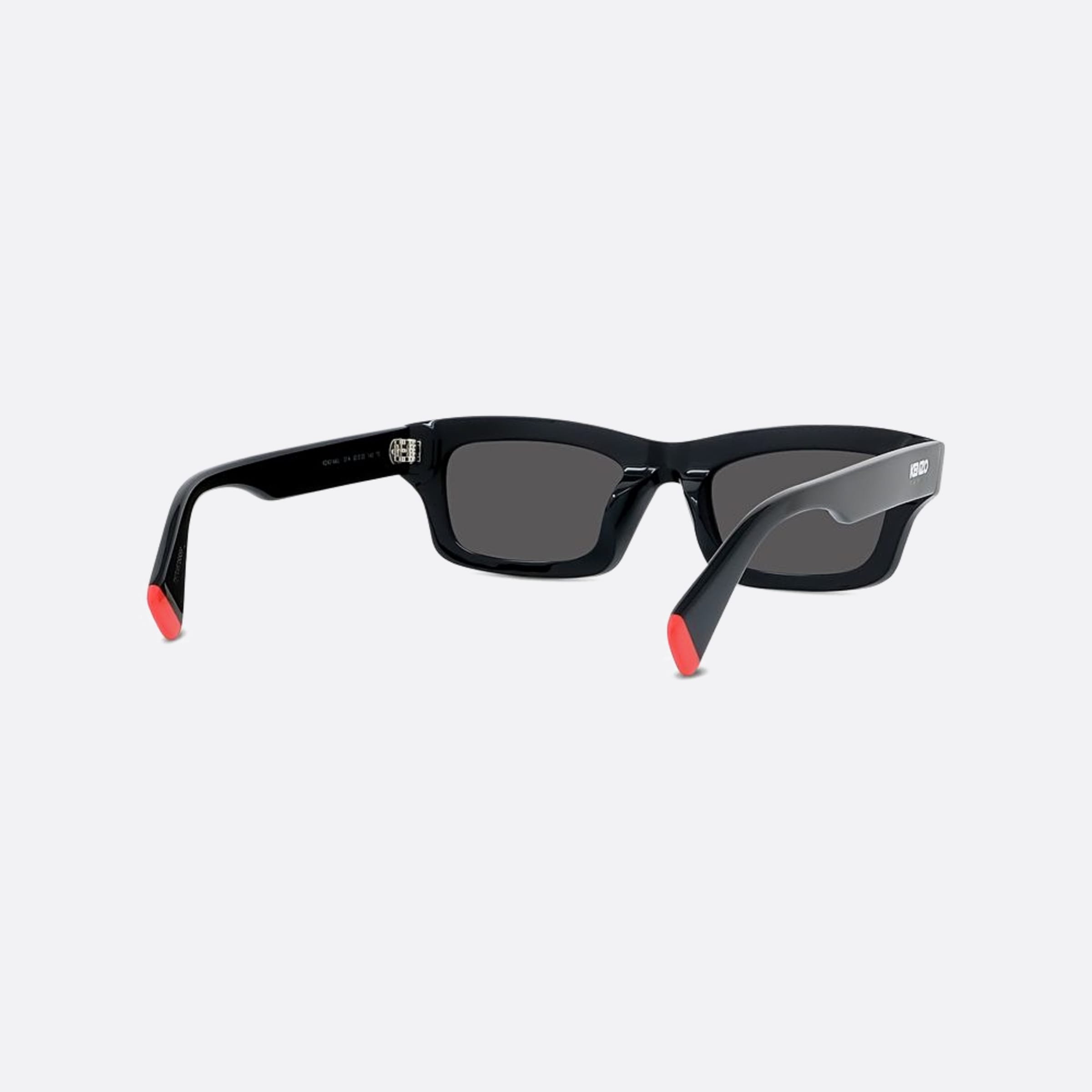 Kenzo 50mm Aka 01a Black Rectangle Unisex Sunglasses - Additional Angle