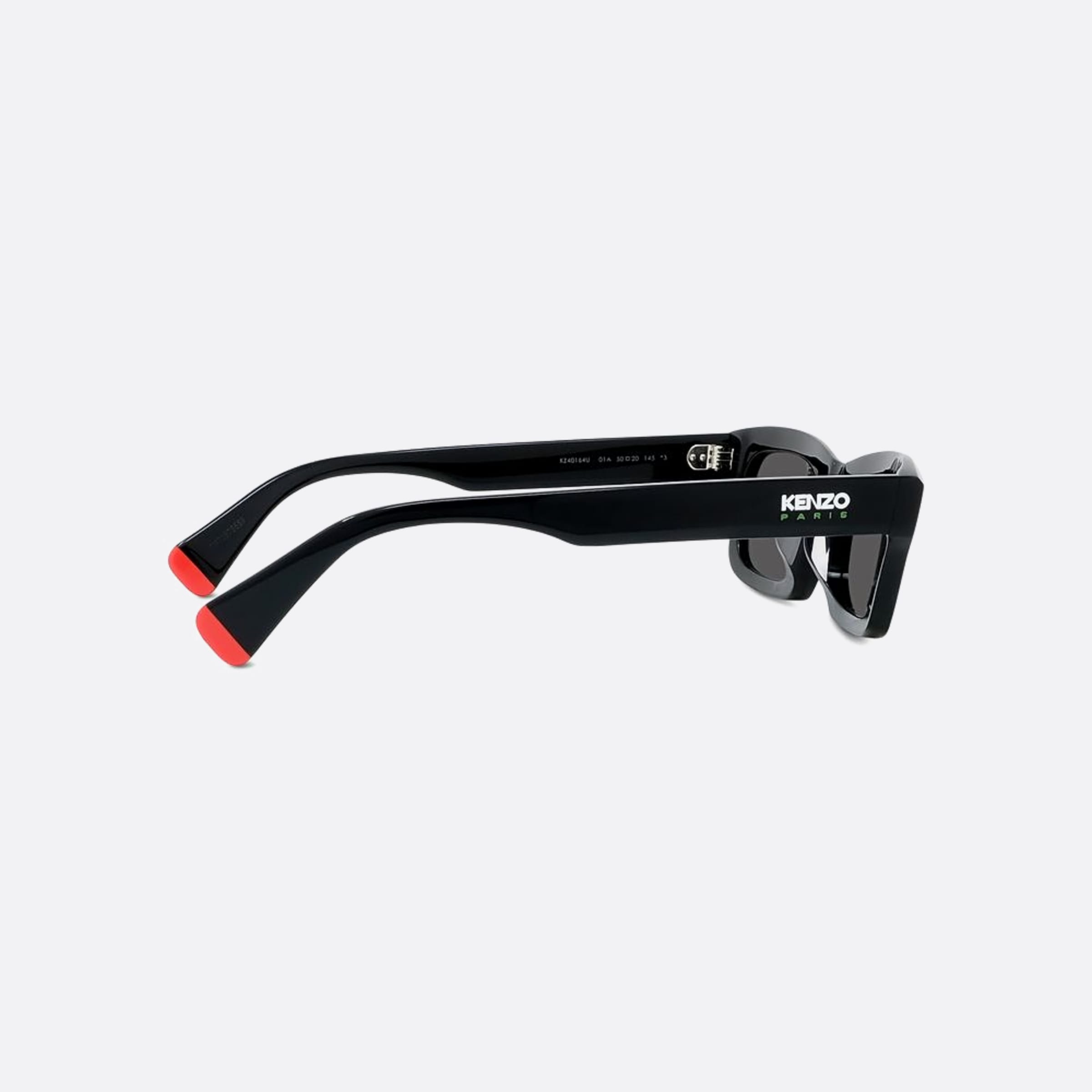 Kenzo 50mm Aka 01a Black Rectangle Unisex Sunglasses - Additional Angle