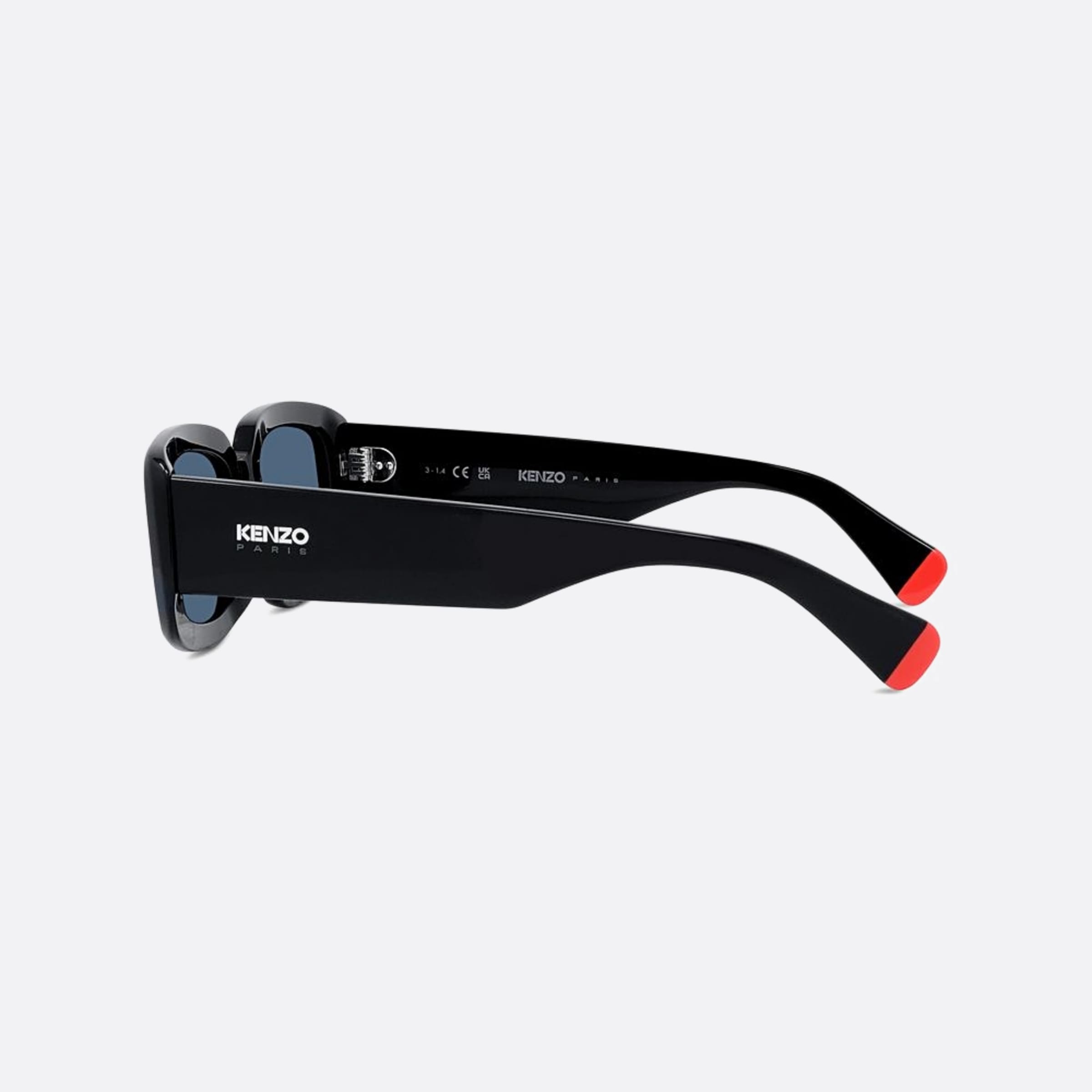 Kenzo 52mm Aka 01v Black Rectangle Unisex Sunglasses - Detail View