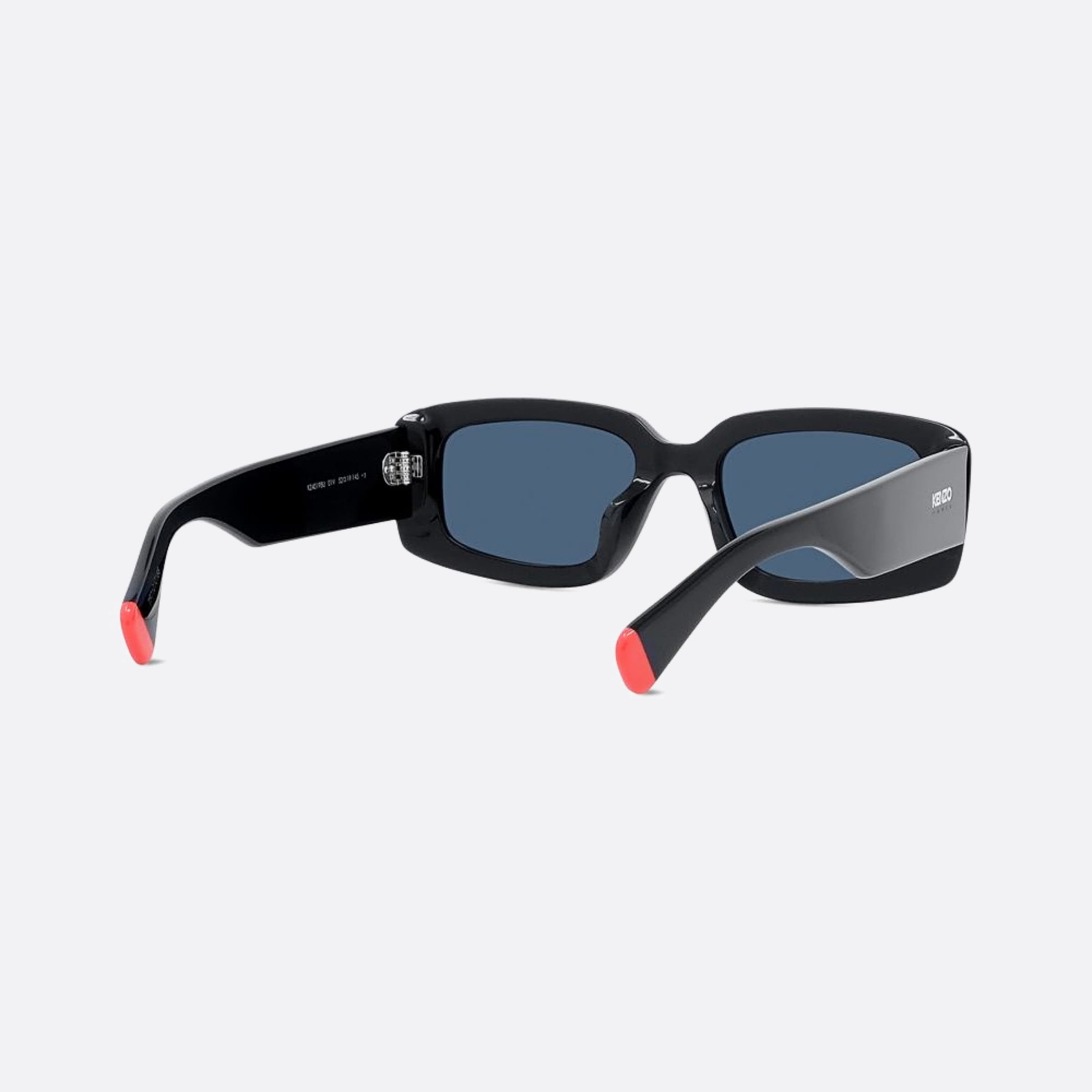 Kenzo 52mm Aka 01v Black Rectangle Unisex Sunglasses - Additional Angle