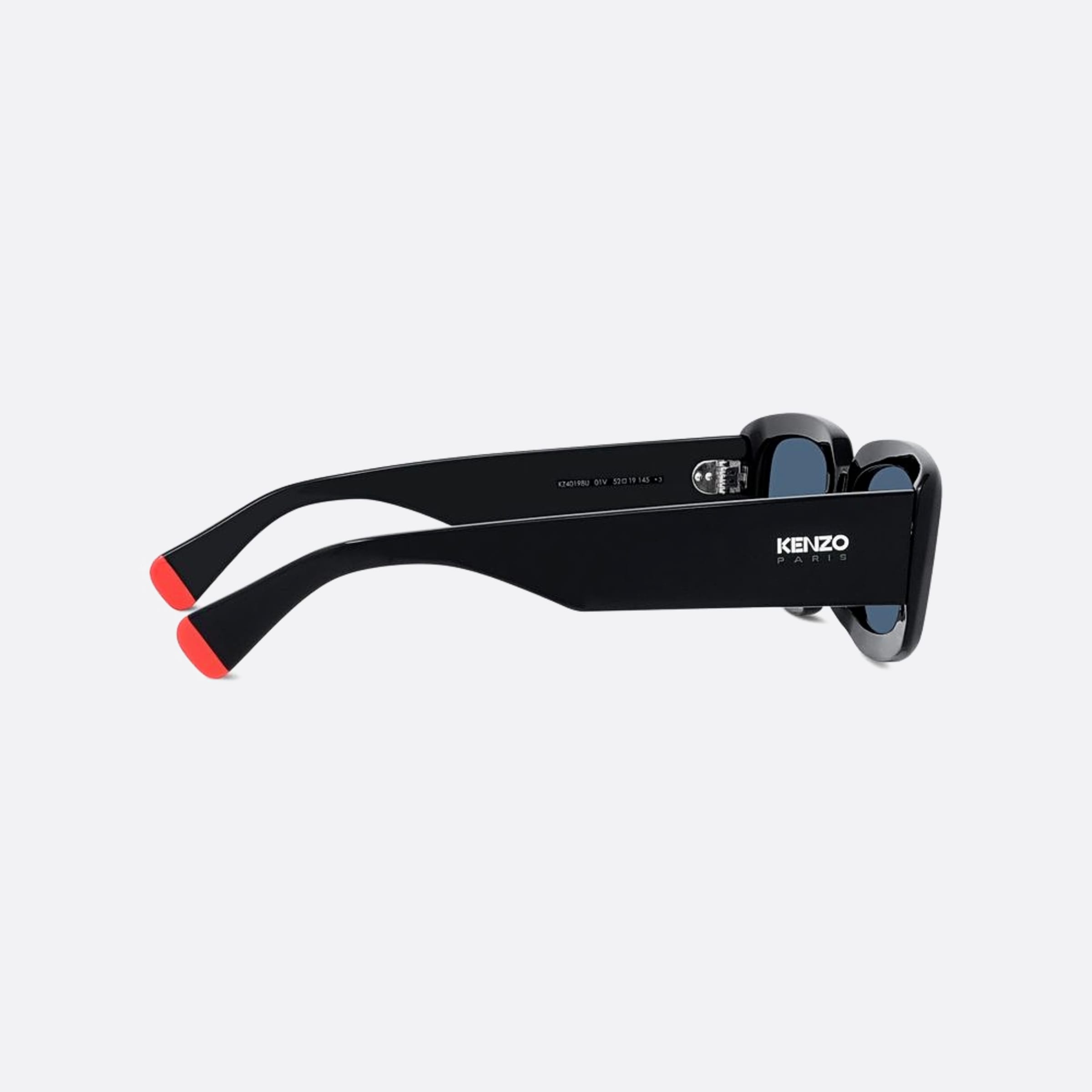 Kenzo 52mm Aka 01v Black Rectangle Unisex Sunglasses - Additional Angle