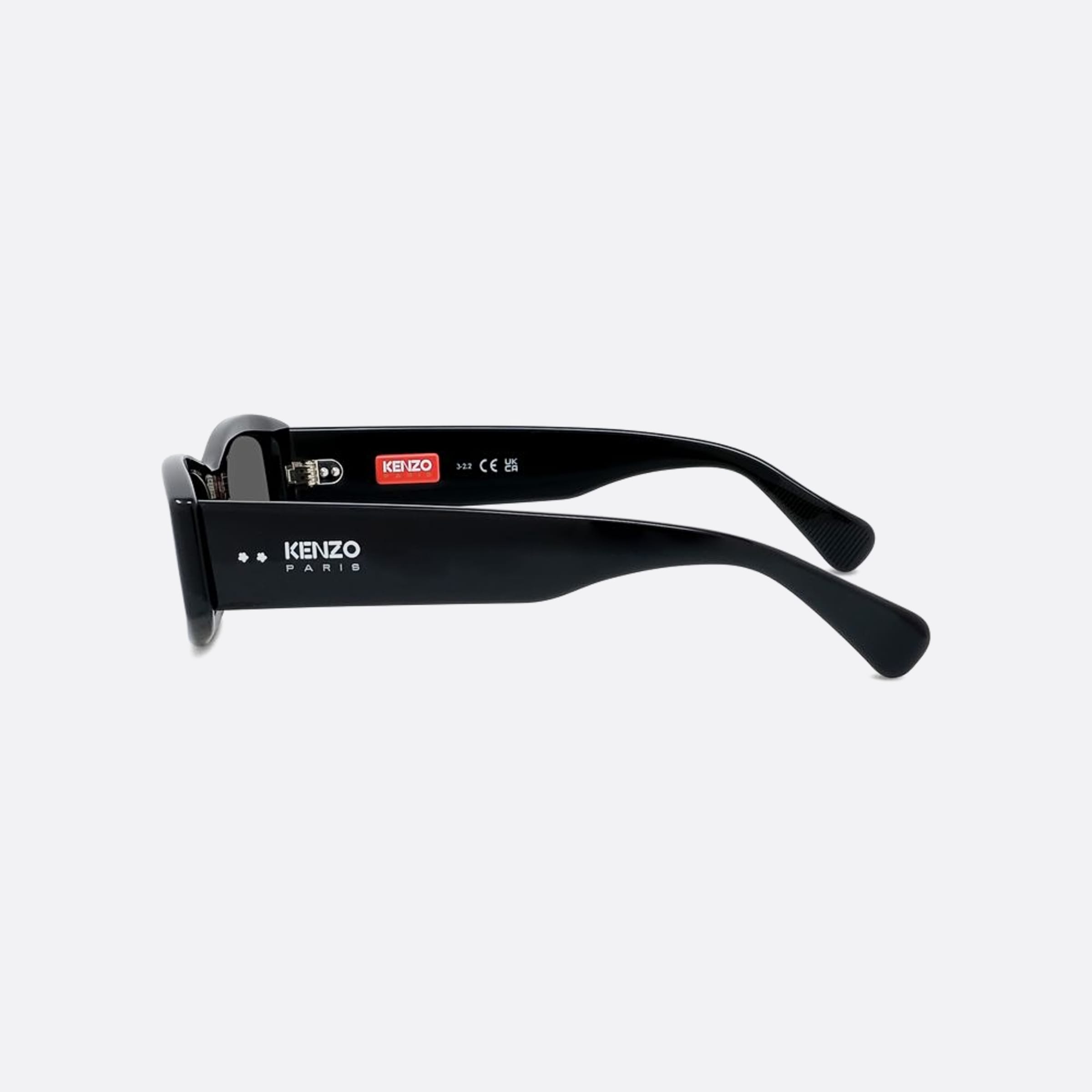 Kenzo 49mm Boke Flower 01a Black Rectangle Unisex Sunglasses - Detail View