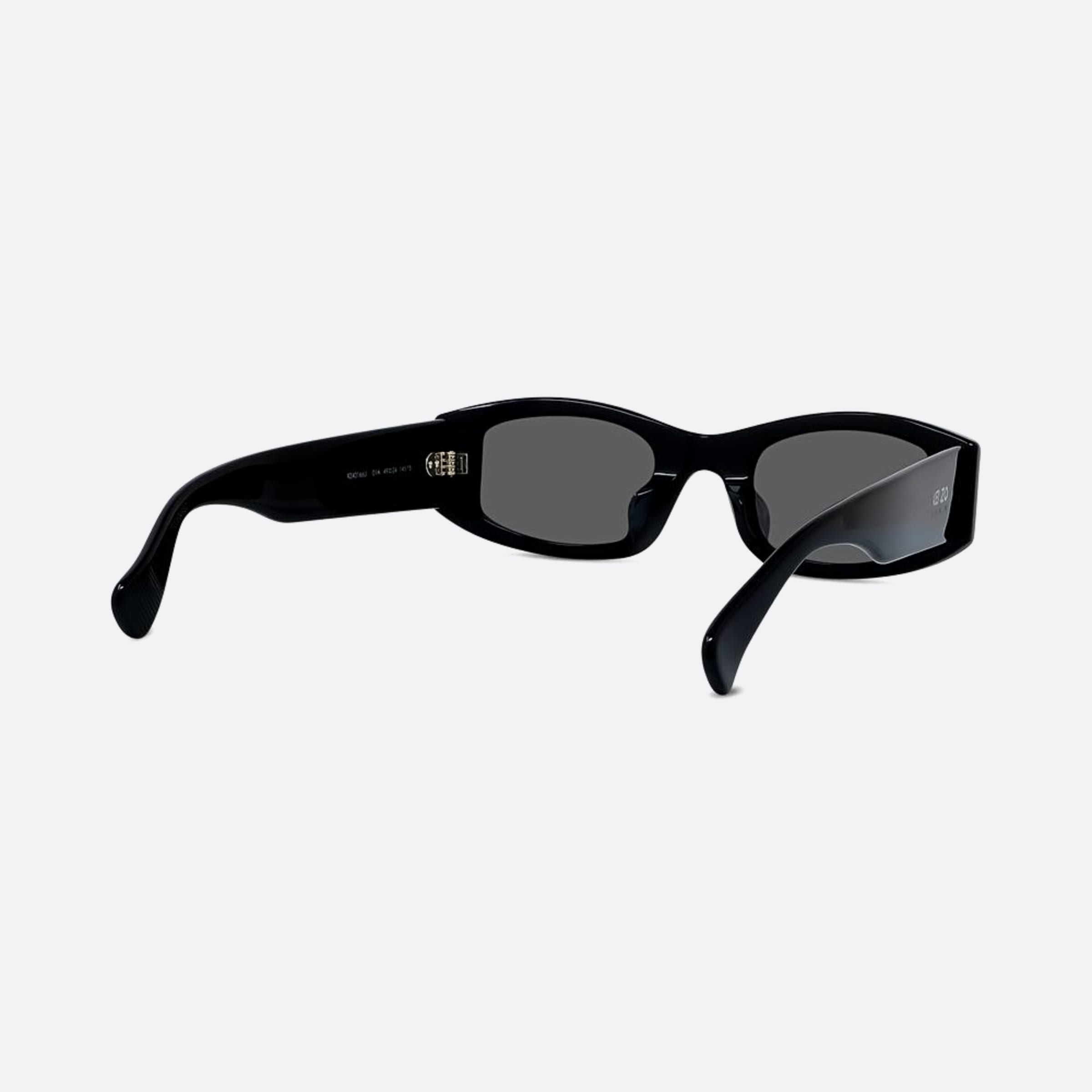 Kenzo 49mm Boke Flower 01a Black Rectangle Unisex Sunglasses - Additional Angle
