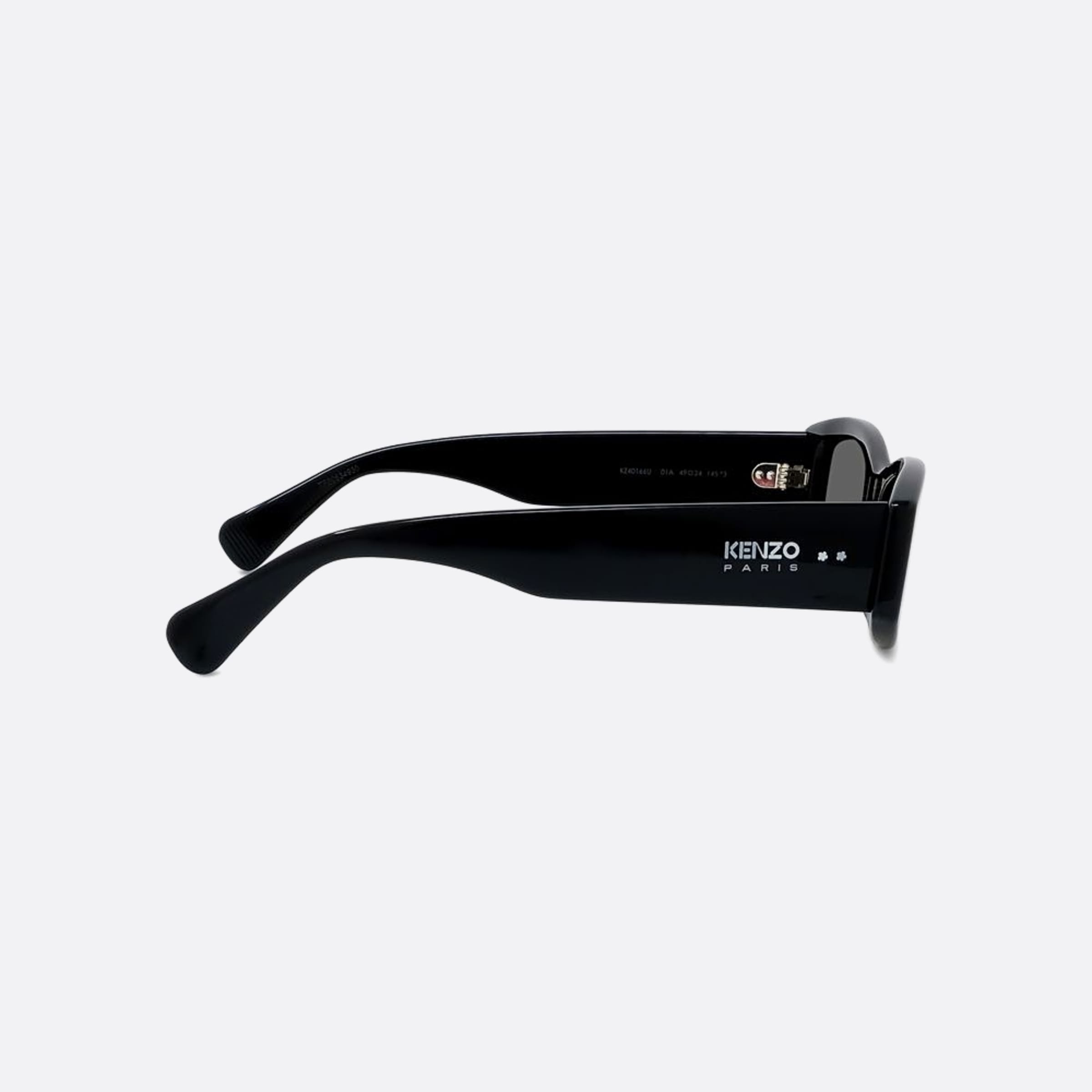 Kenzo 49mm Boke Flower 01a Black Rectangle Unisex Sunglasses - Additional Angle