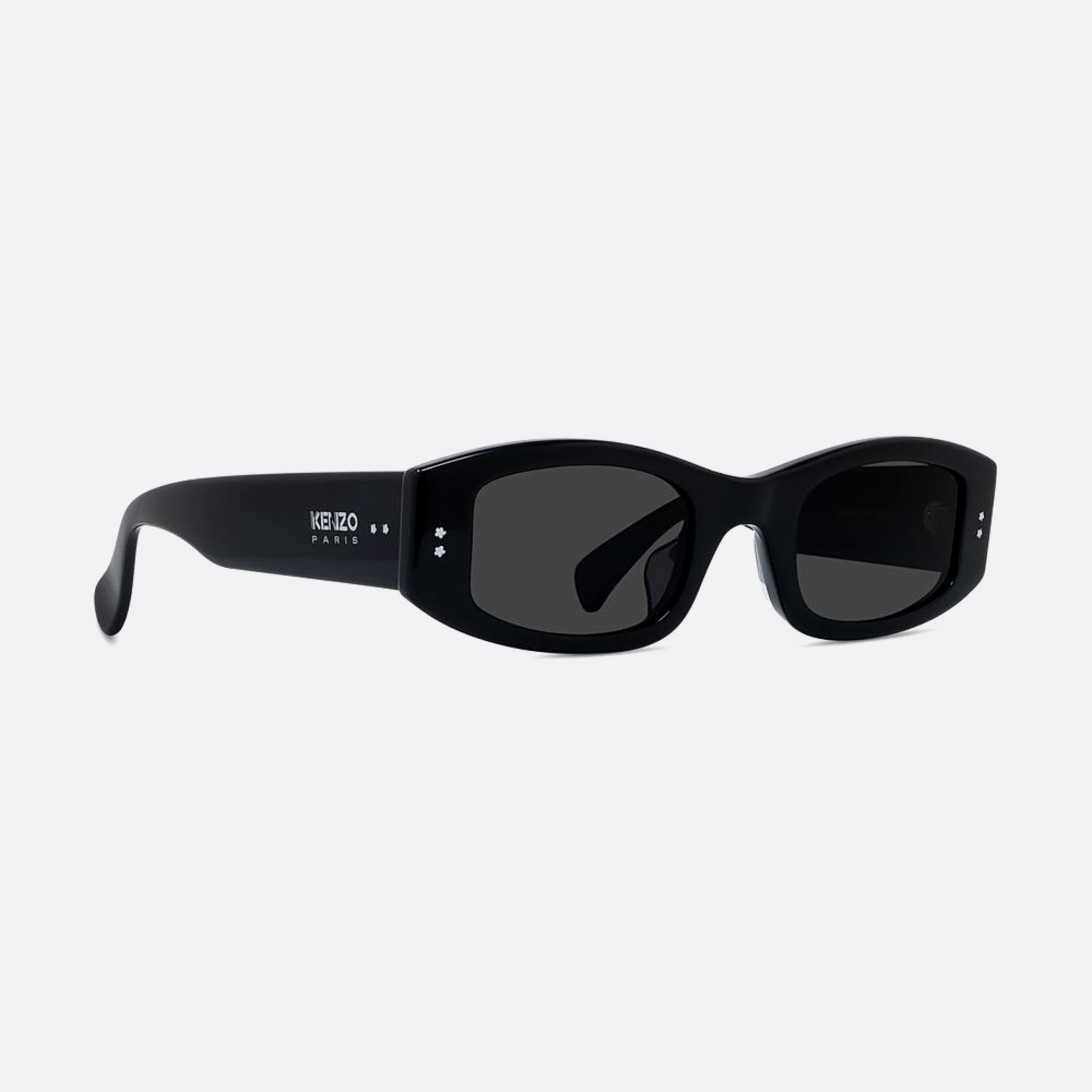 Kenzo 49mm Boke Flower 01a Black Rectangle Unisex Sunglasses - Additional Angle