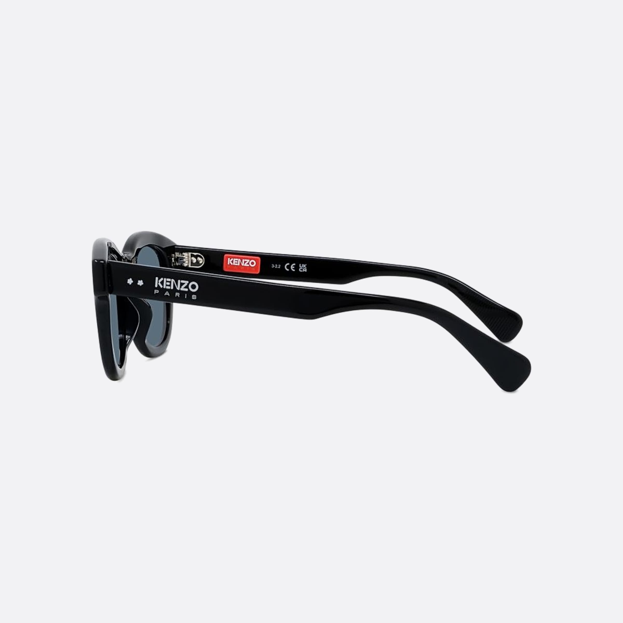 Kenzo 48mm Boke Flower 01v Black Round Unisex Sunglasses - Detail View