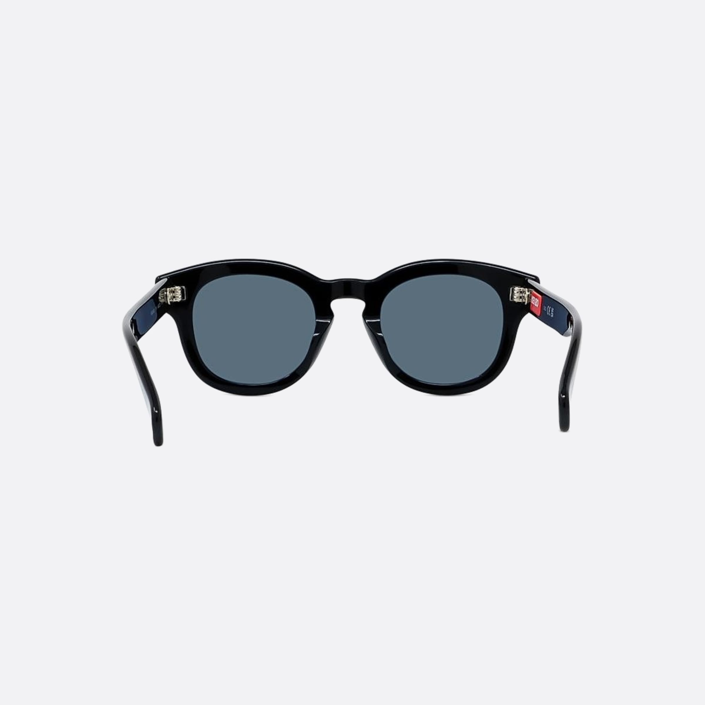 Kenzo 48mm Boke Flower 01v Black Round Unisex Sunglasses - Additional Angle