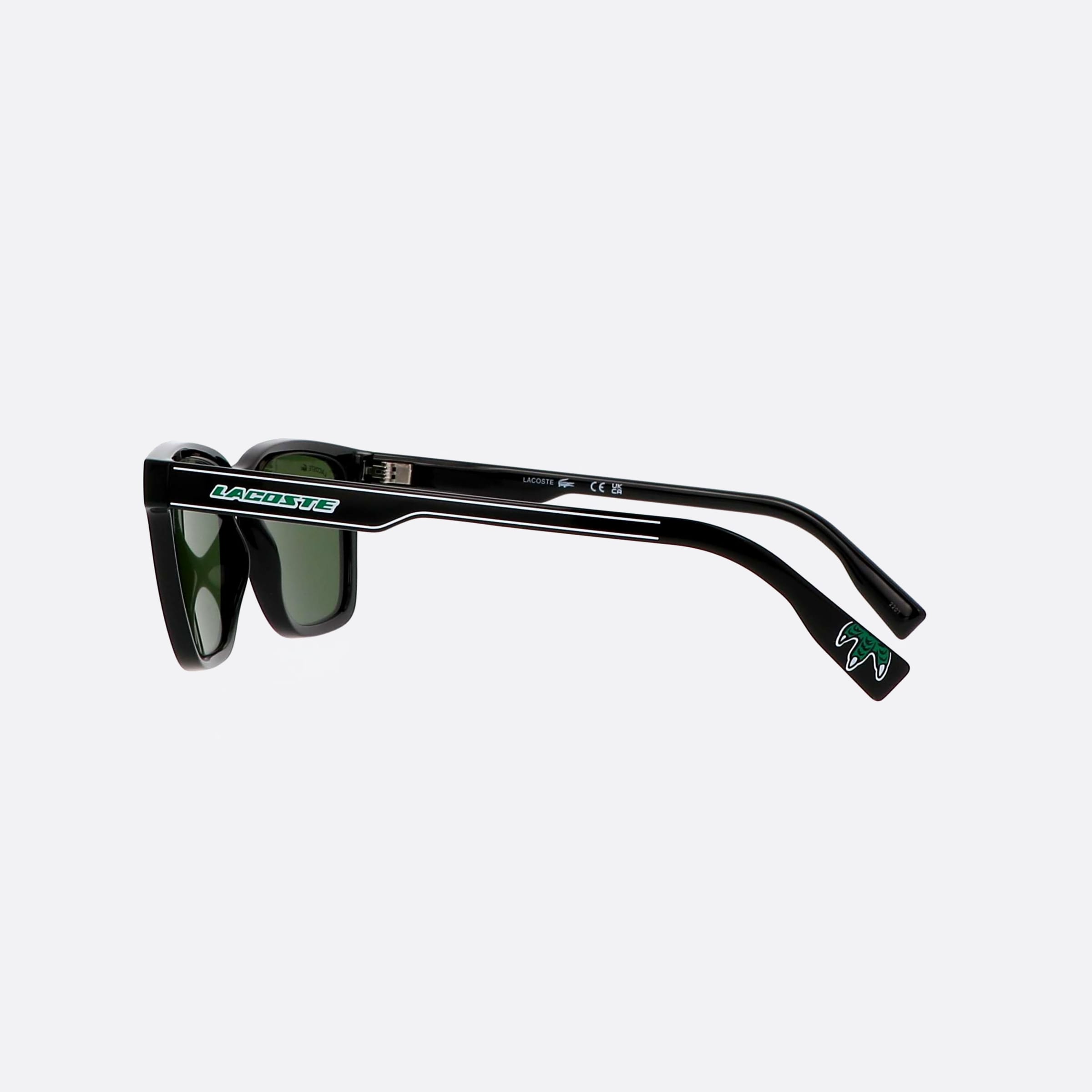 Lacoste 53mm Holiday L987sx Black Rectangle Men Sunglasses - Detail View