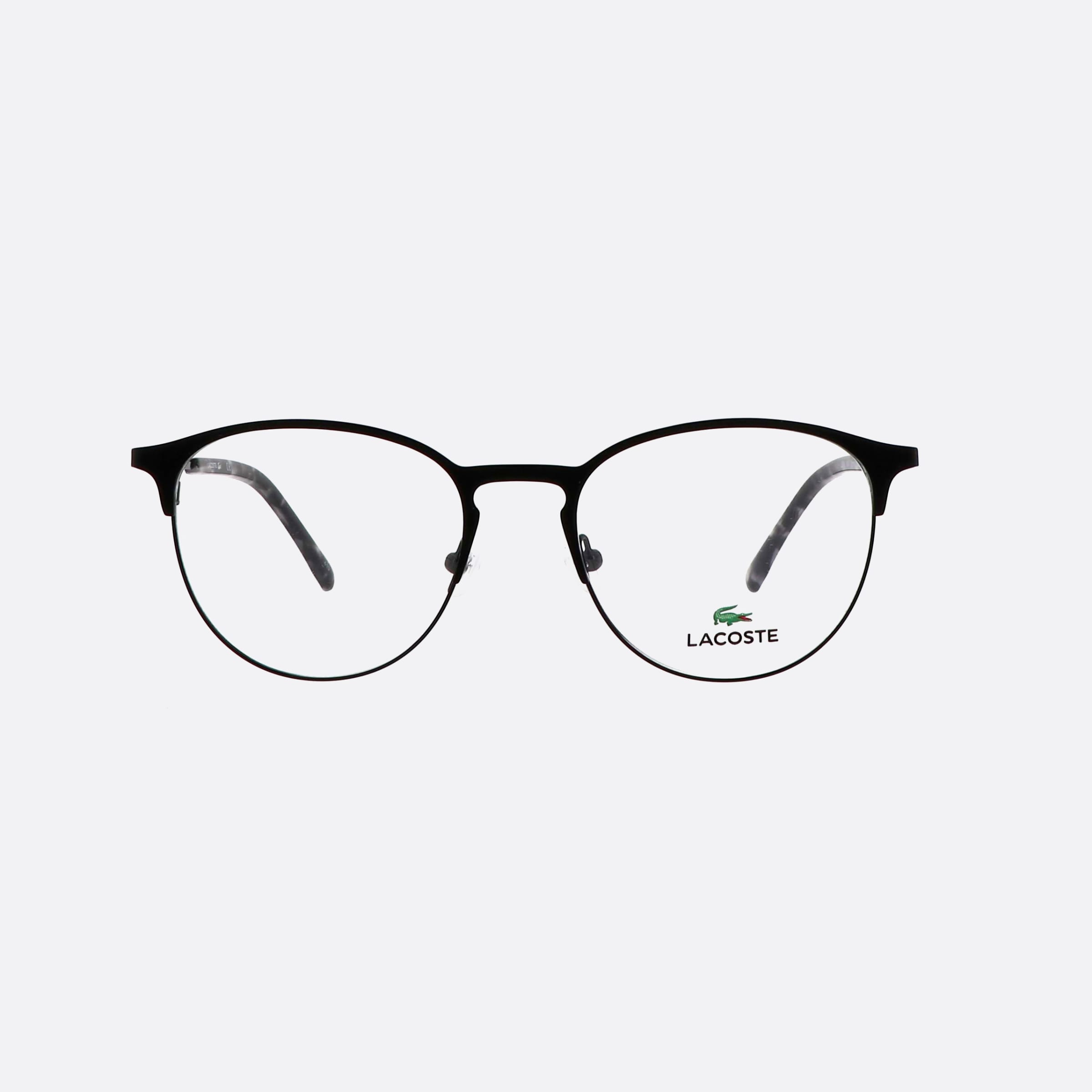 Lacoste 52mm L2251 Black Round Unisex Eyeglasses - Side View