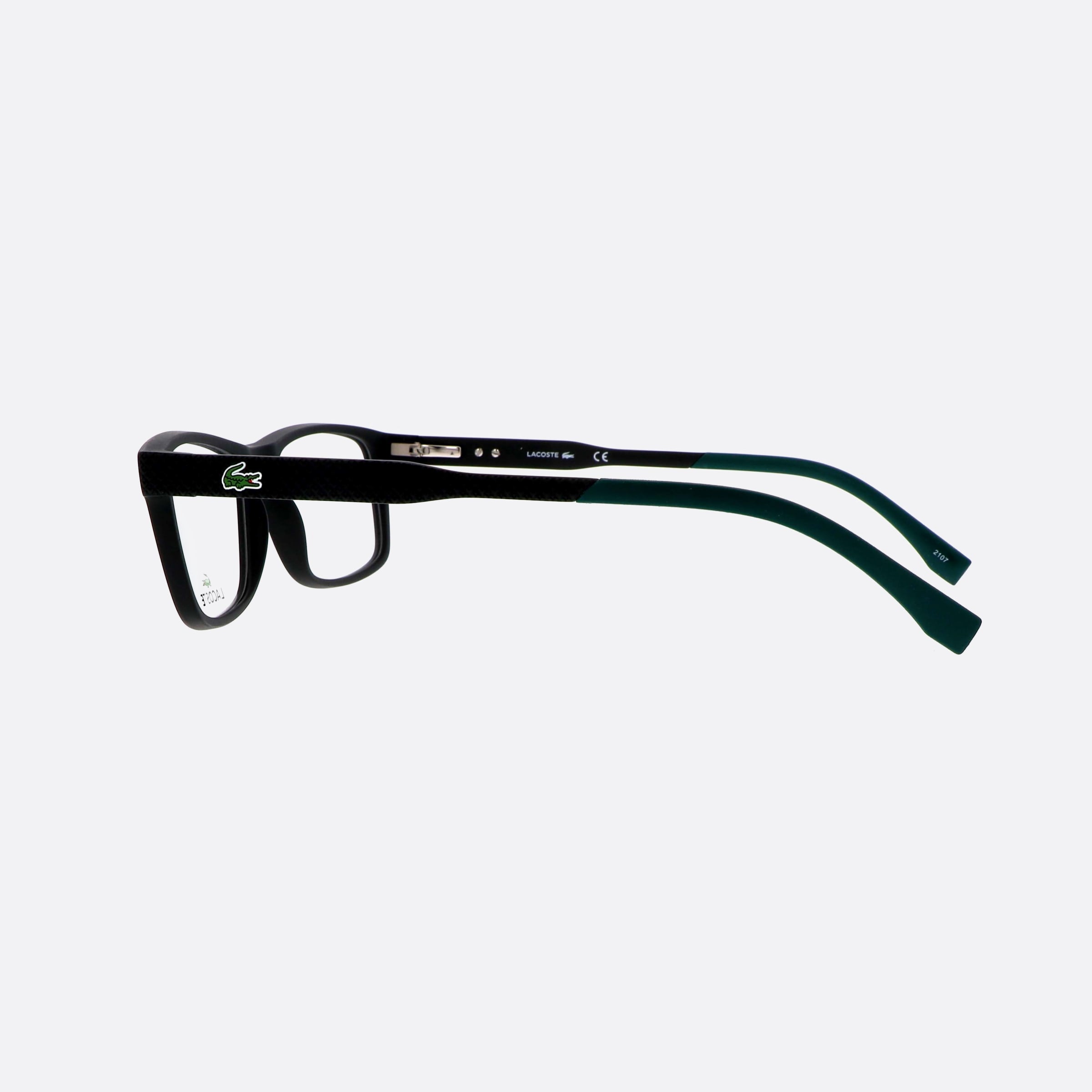 Lacoste 55mm L2876 Black Rectangle Men Eyeglasses - Detail View