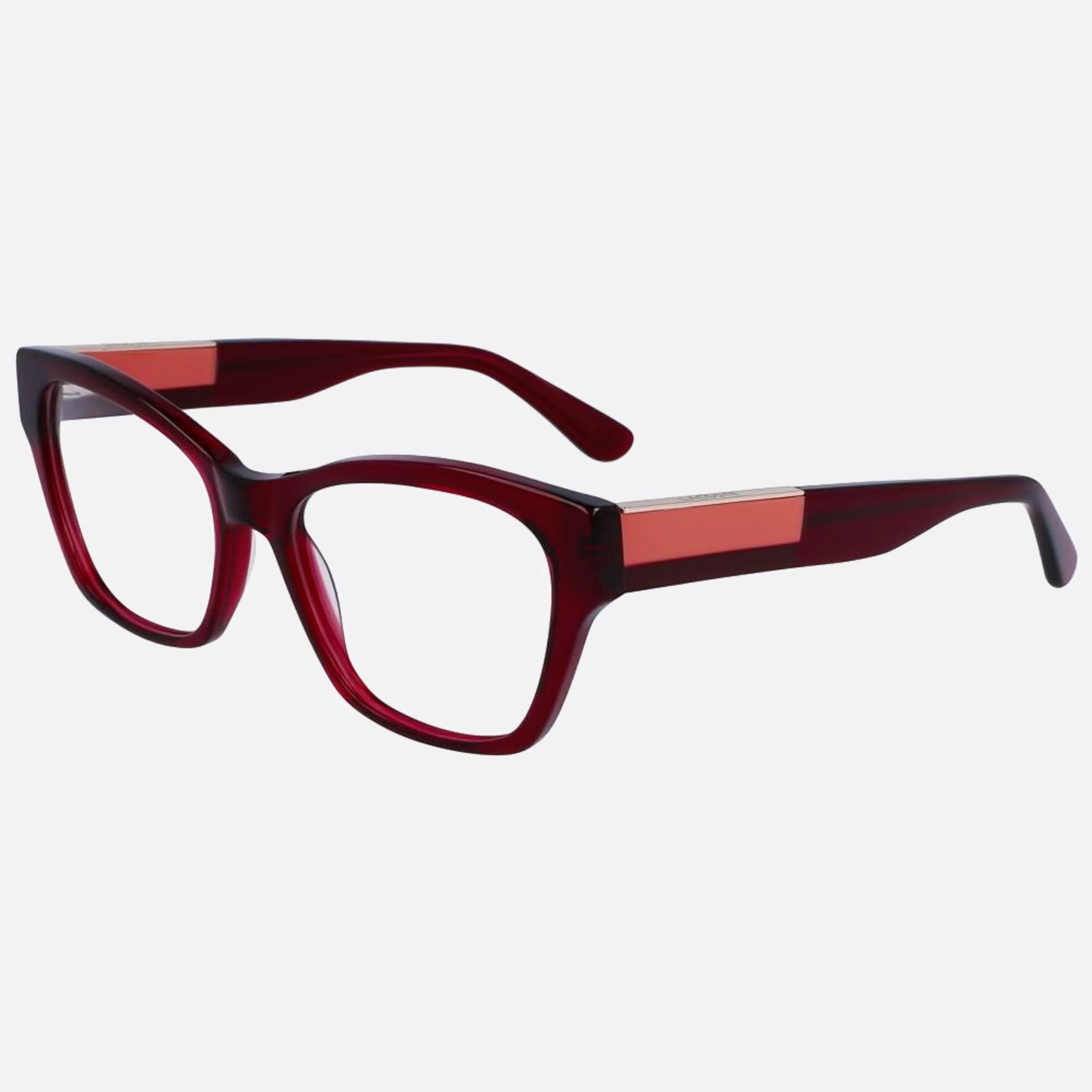 Lacoste 54mm L2919 Red Squared Women Eyeglasses - Side View