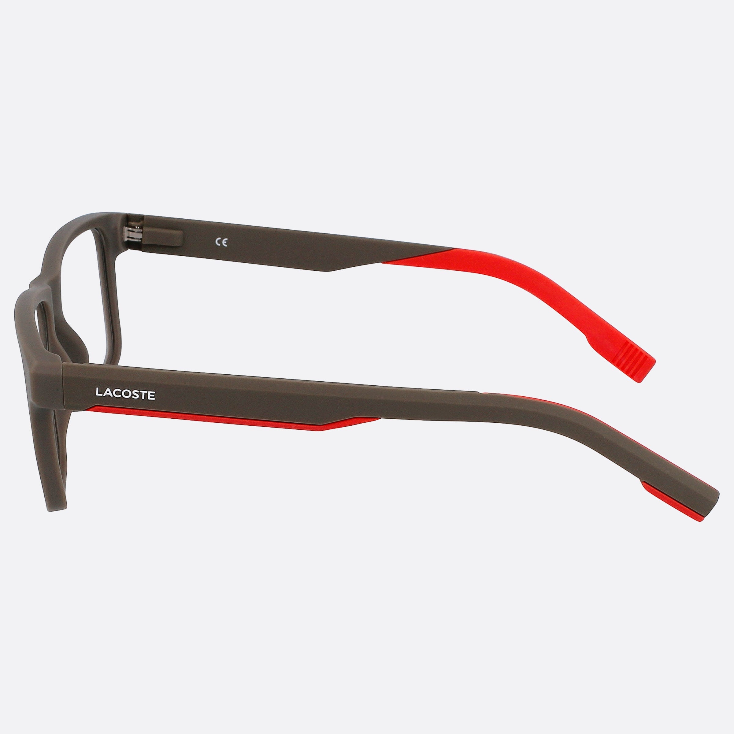 Lacoste 57mm L2923 Grey Squared Men Eyeglasses - Detail View