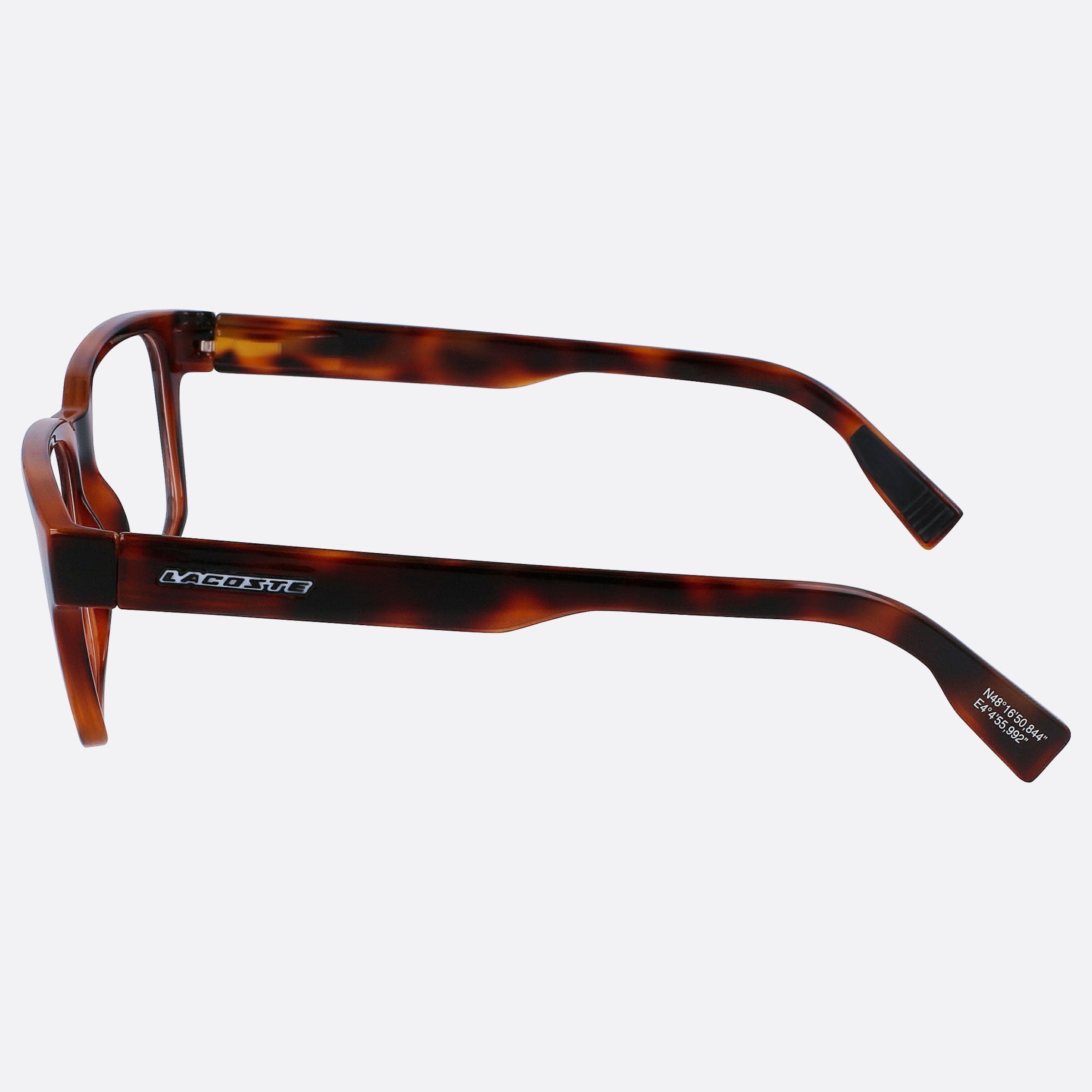 Lacoste 56mm L2927 Havana Squared Men Eyeglasses - Detail View
