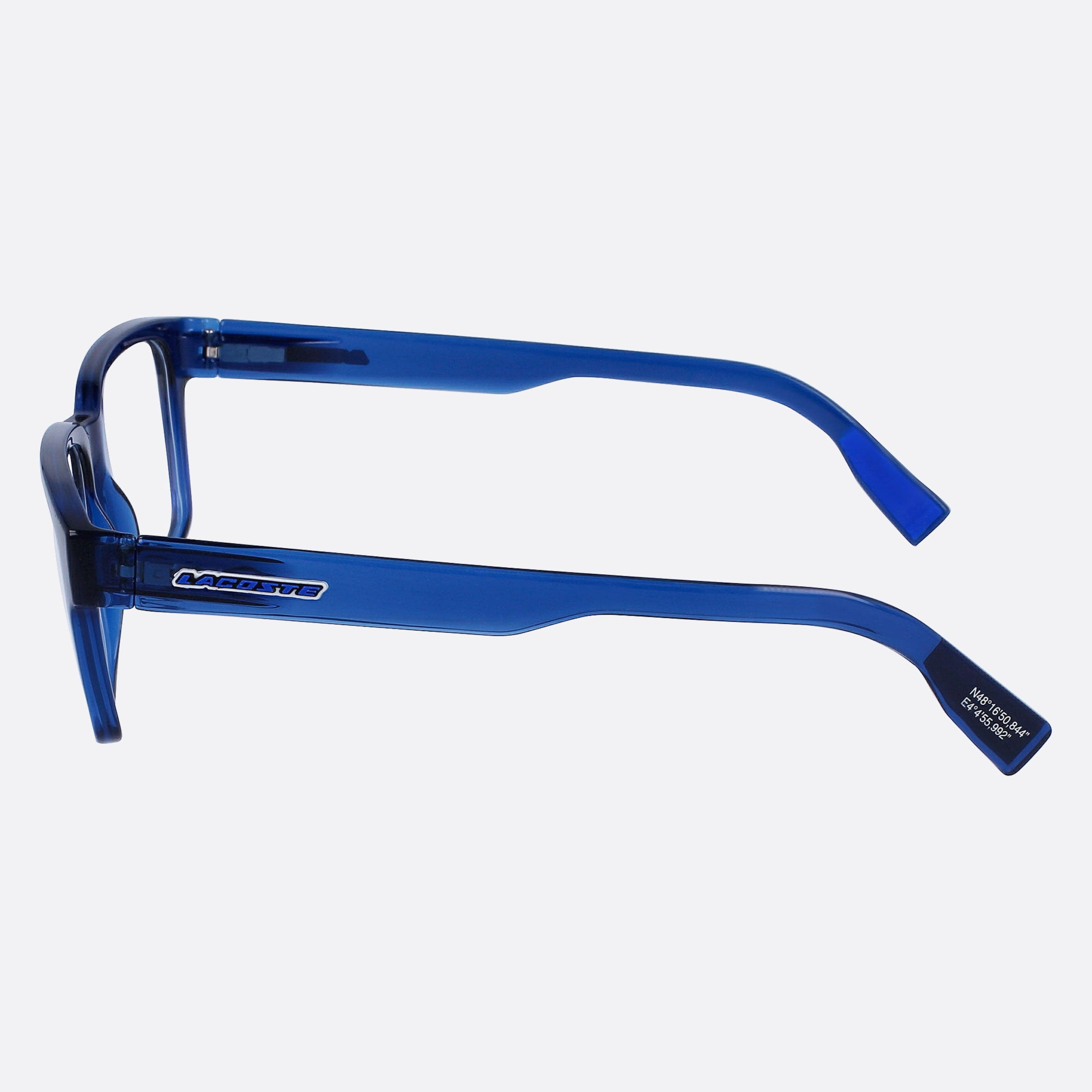 Lacoste 56mm L2927 Blue Squared Men Eyeglasses - Detail View