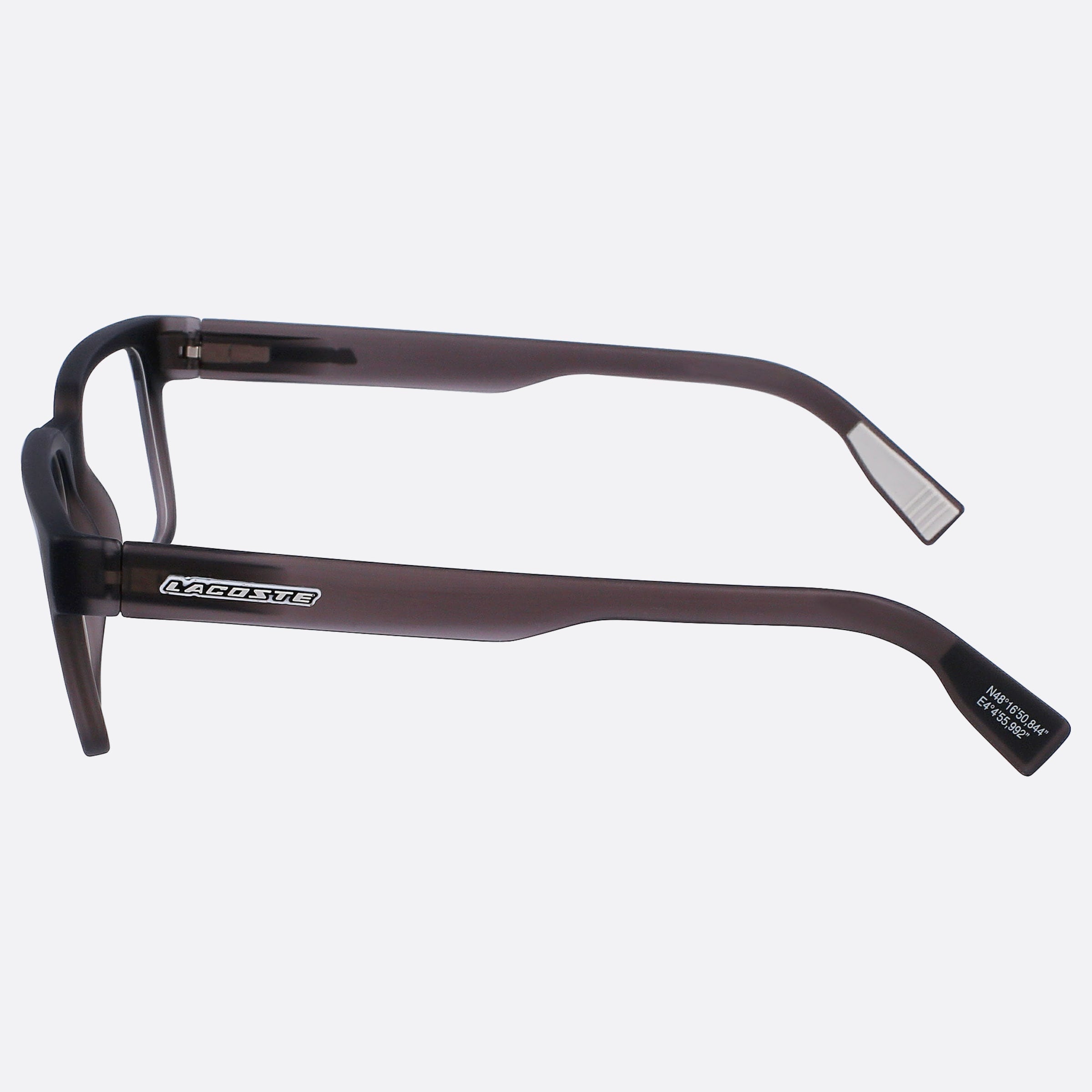 Lacoste 53mm L2928 Grey Squared Men Eyeglasses - Detail View
